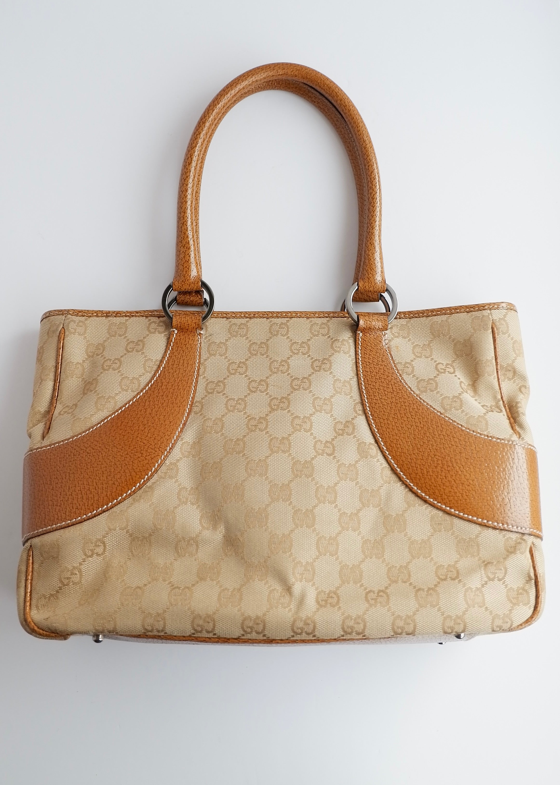 Authentic Preowned Gucci Caramel Brown GG Canvas Shoulder Bag