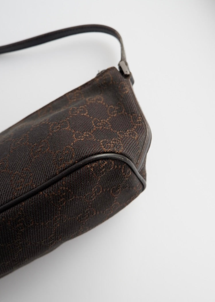 Authentic Preowned Gucci Brown GG Canvas Boat Pochette