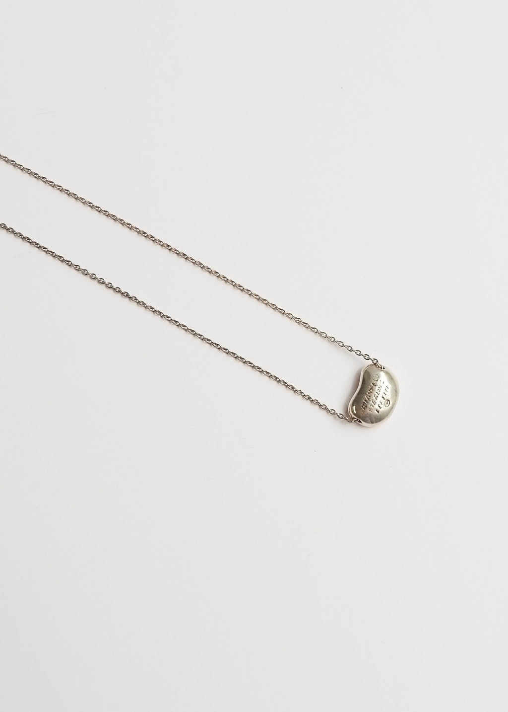 Authentic Preowned Tiffany & Co. Silver Bean Necklace (Small)