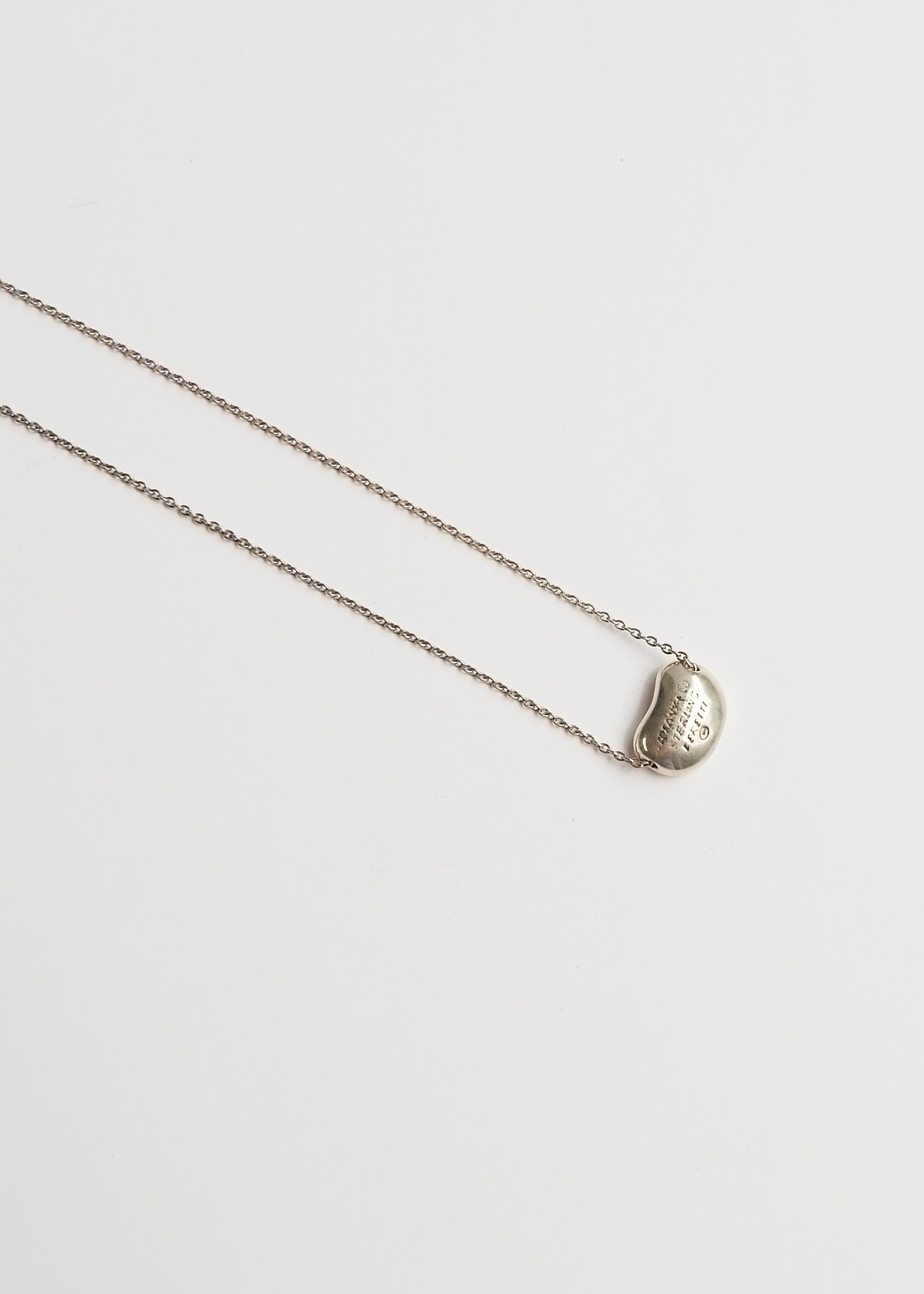Authentic Preowned Tiffany & Co. Silver Bean Necklace (Small)