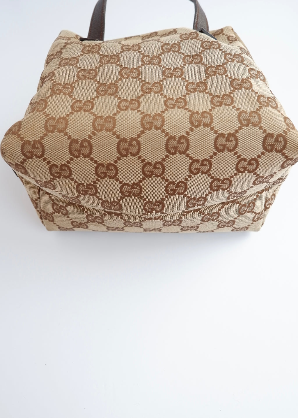 Authentic Preowned Gucci Brown GG Canvas Tofu Handbag
