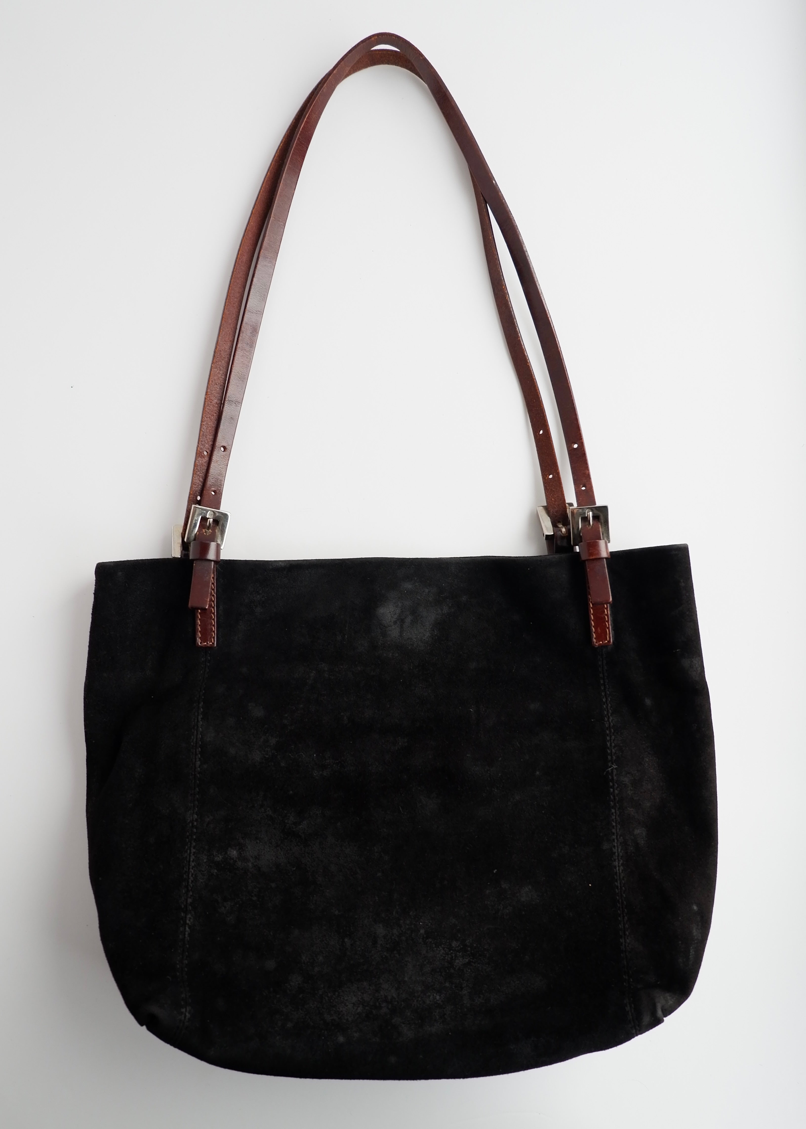 Authentic Preowned Fendi Black Suede Shoulder Bag