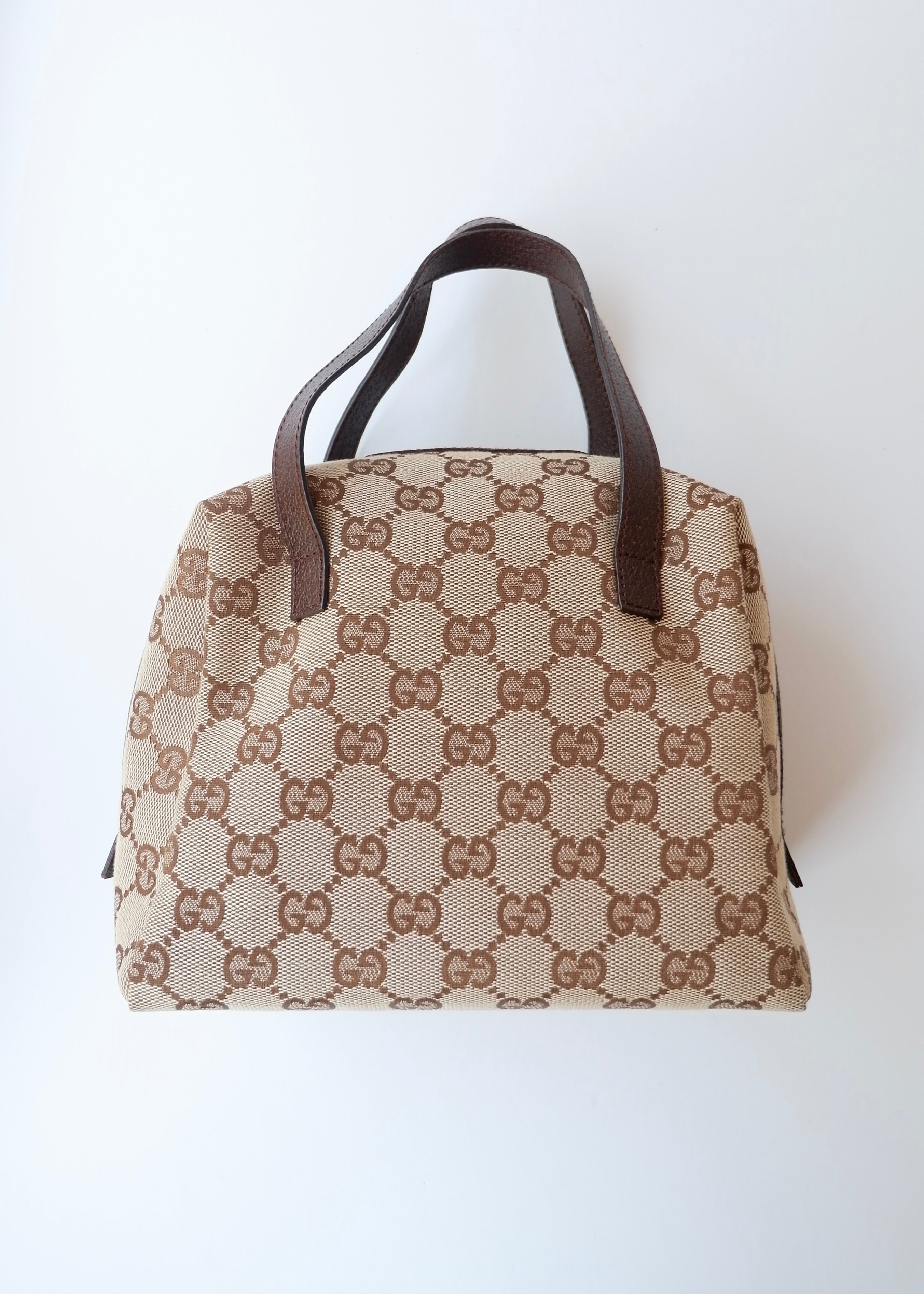 Preowned Gucci Brown GG Canvas Tofu Handbag