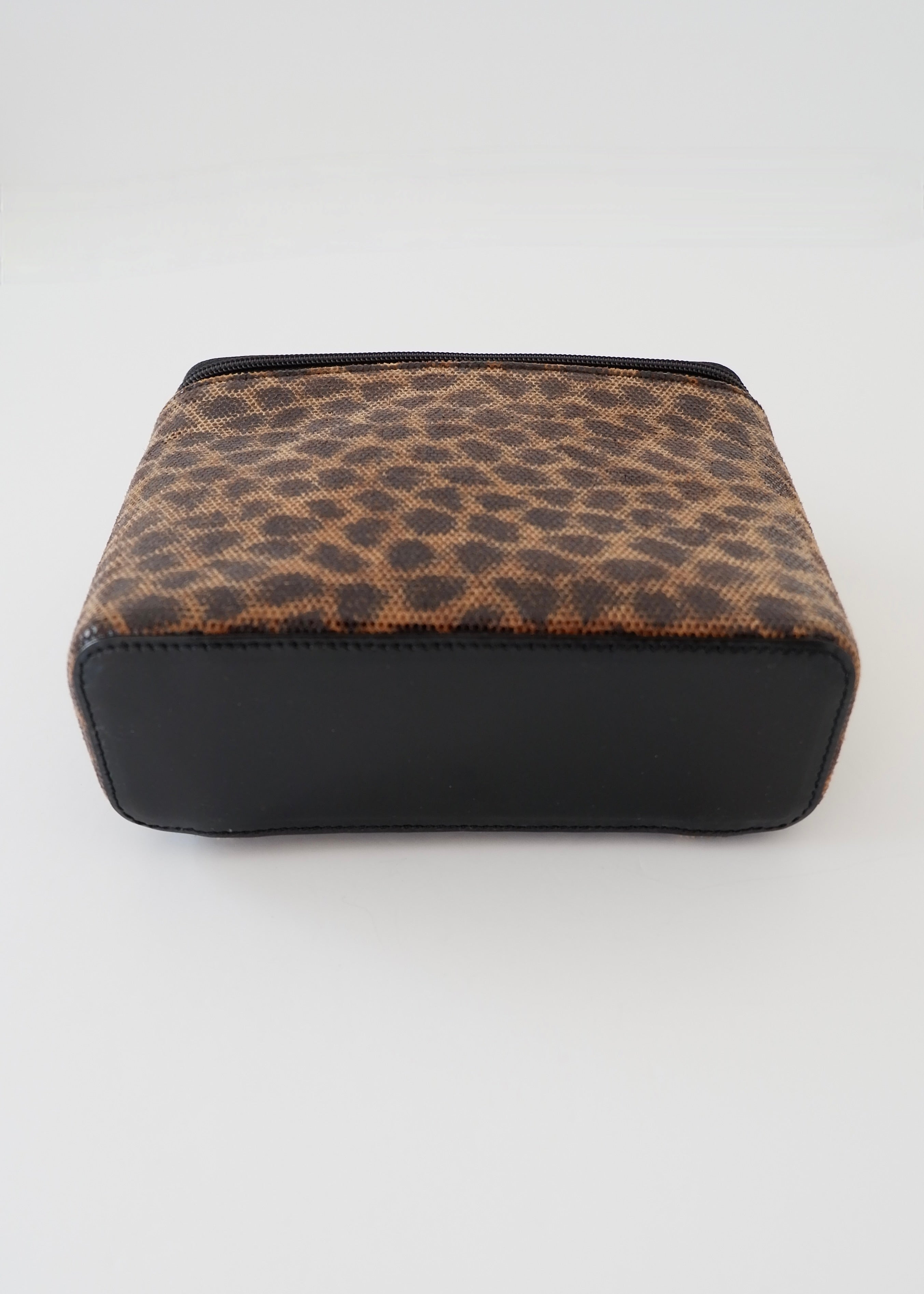 Authentic Preowned Vintage Loewe Animal Print Top Handle Vanity Bag