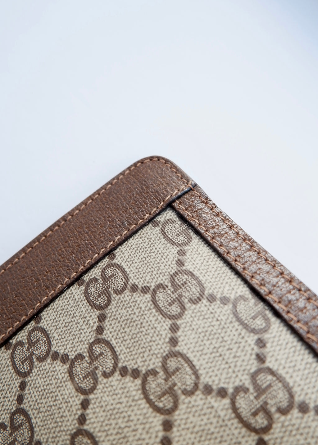 Preowned Vintage Gucci Brown GG Coated Canvas Clutch