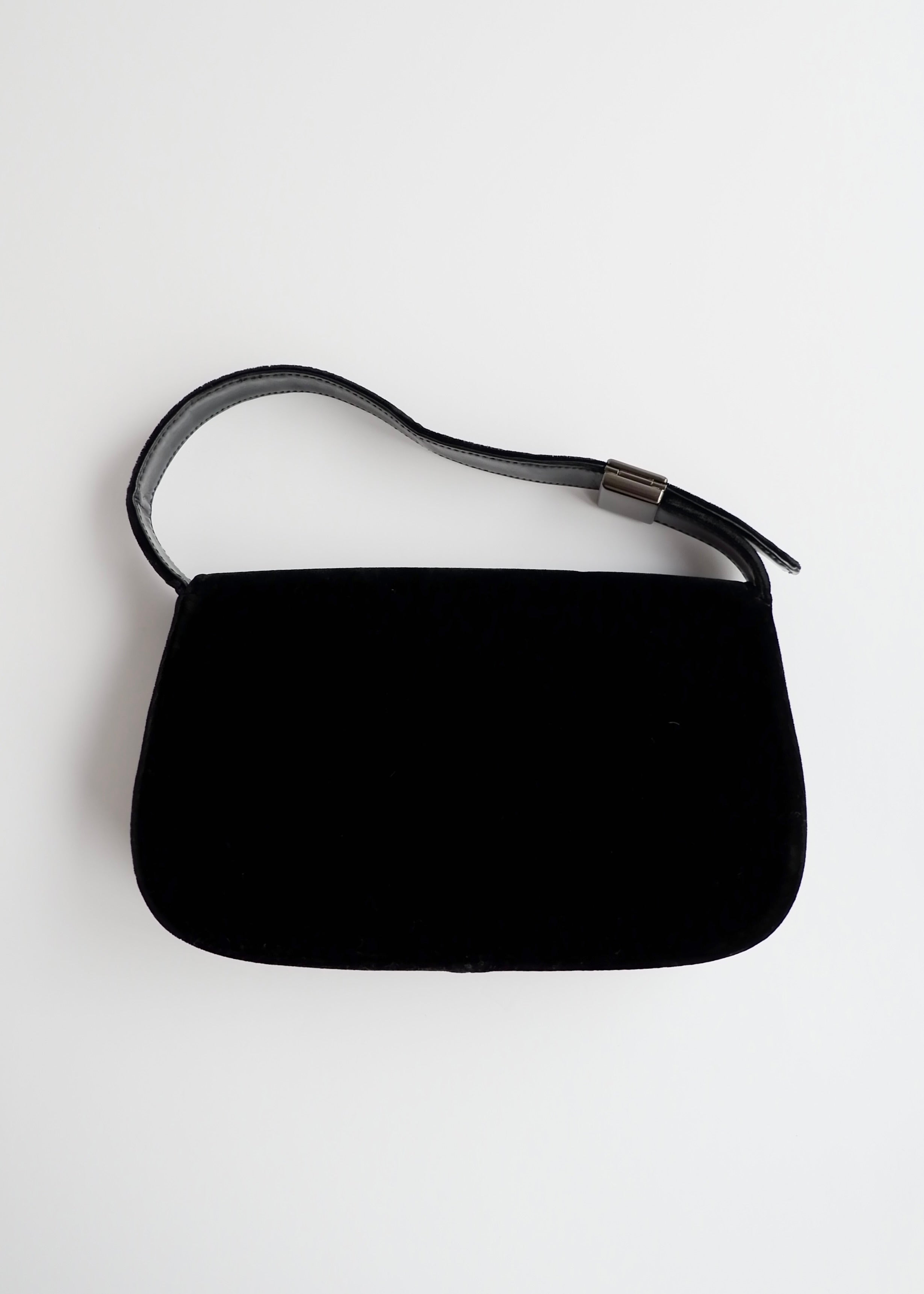 Authentic Preowned Prada Black Velvet Shoulder Bag