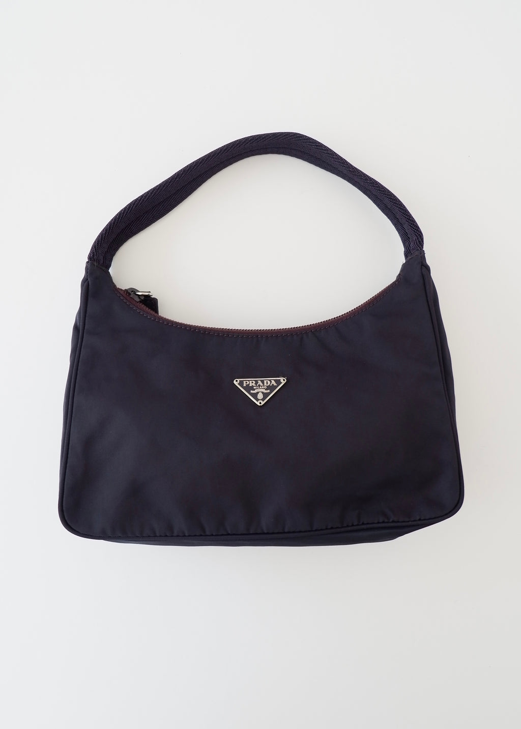 Authentic Preowned Prada Dark Purple Nylon Shoulder Bag