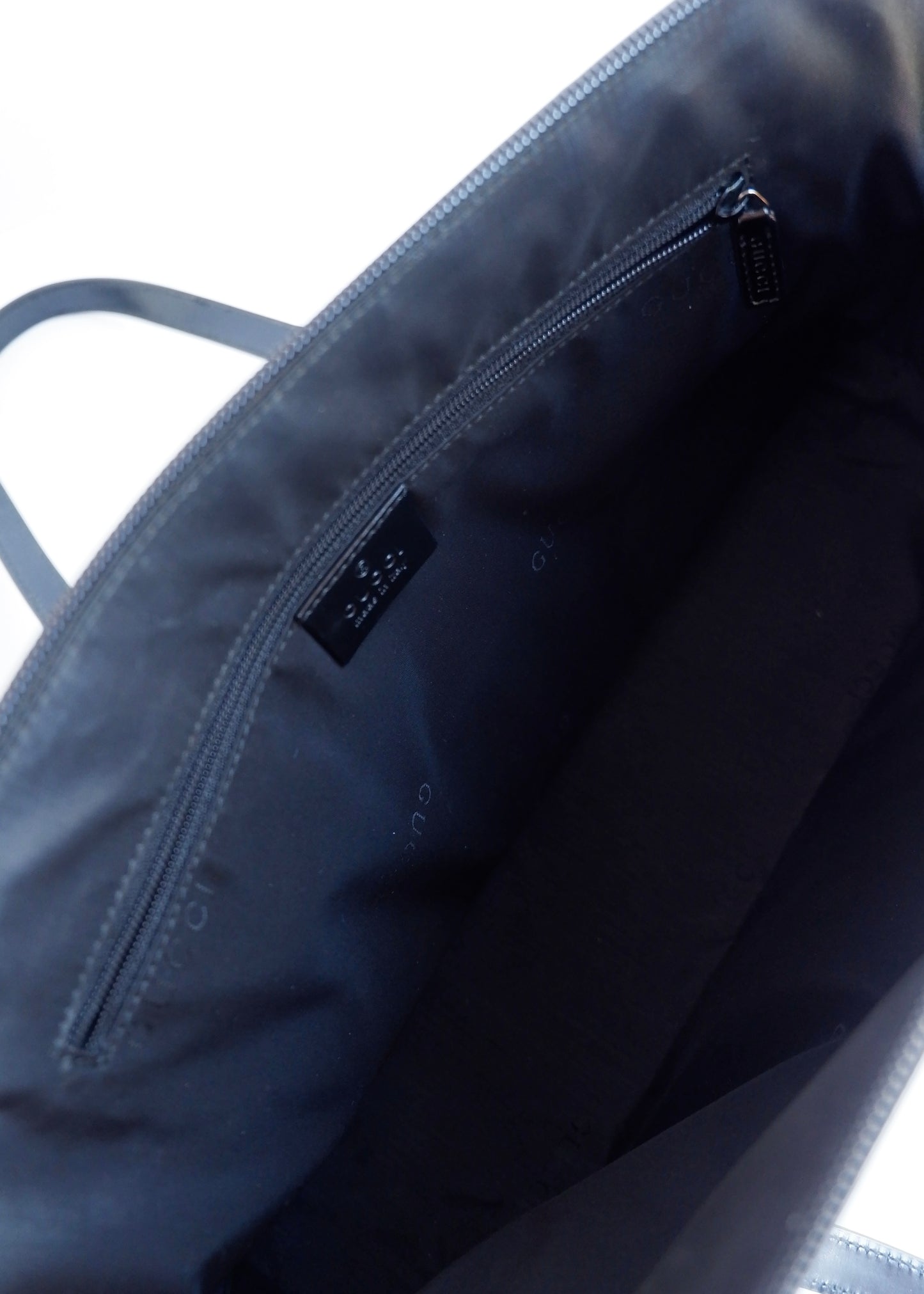 Authentic Preowned Gucci Black Patent Leather Long Strap Shoulder Bag