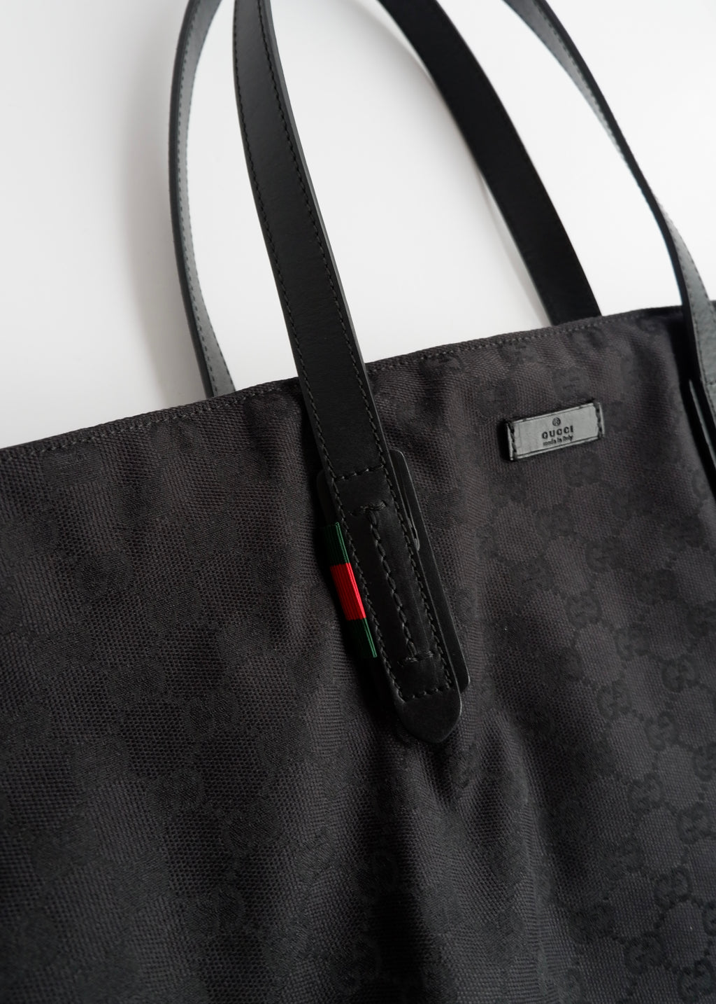 Authentic Preowned Gucci Black GG Canvas Extra Large Shoulder Tote