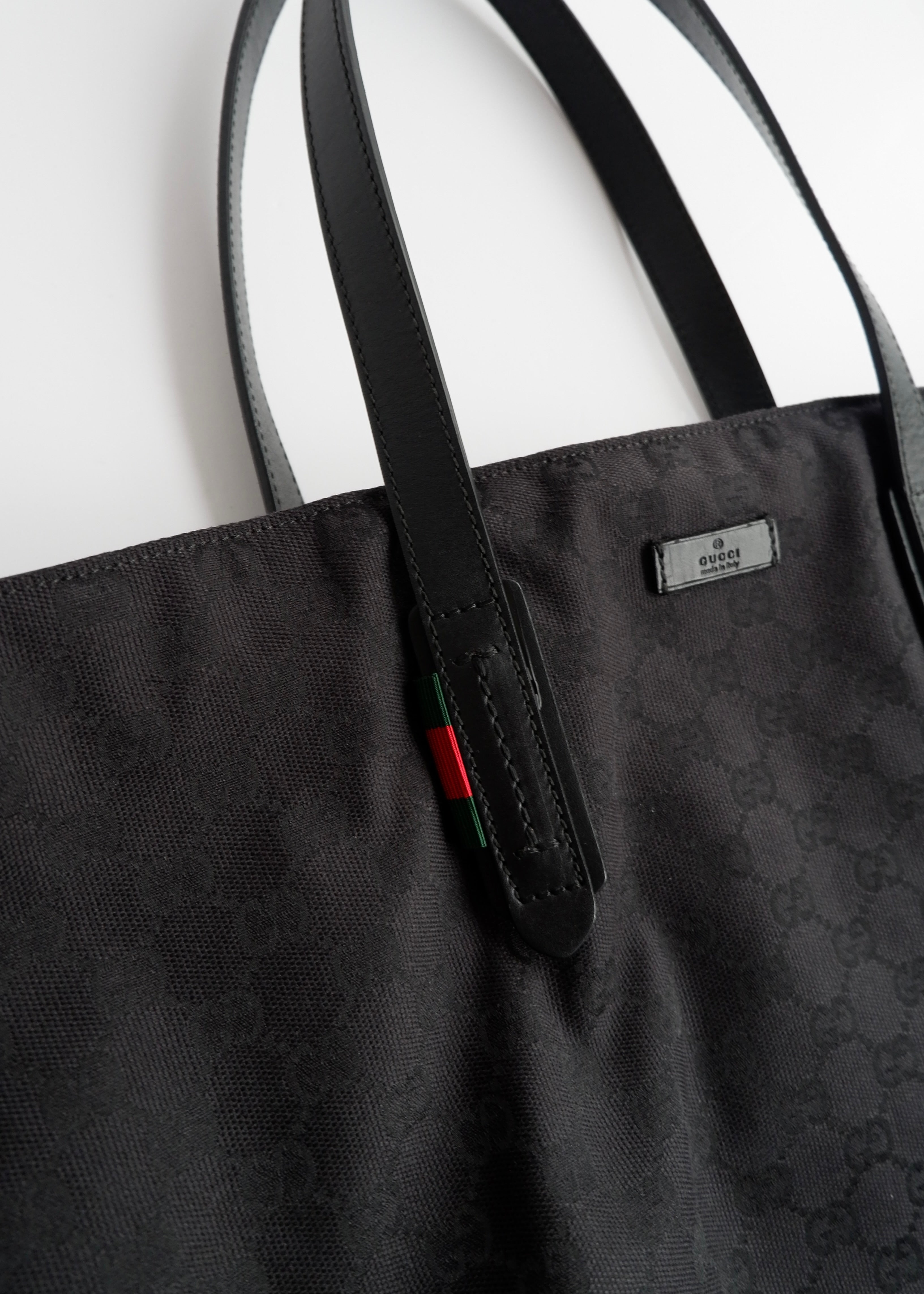 Authentic Preowned Gucci Black GG Canvas Extra Large Shoulder Tote