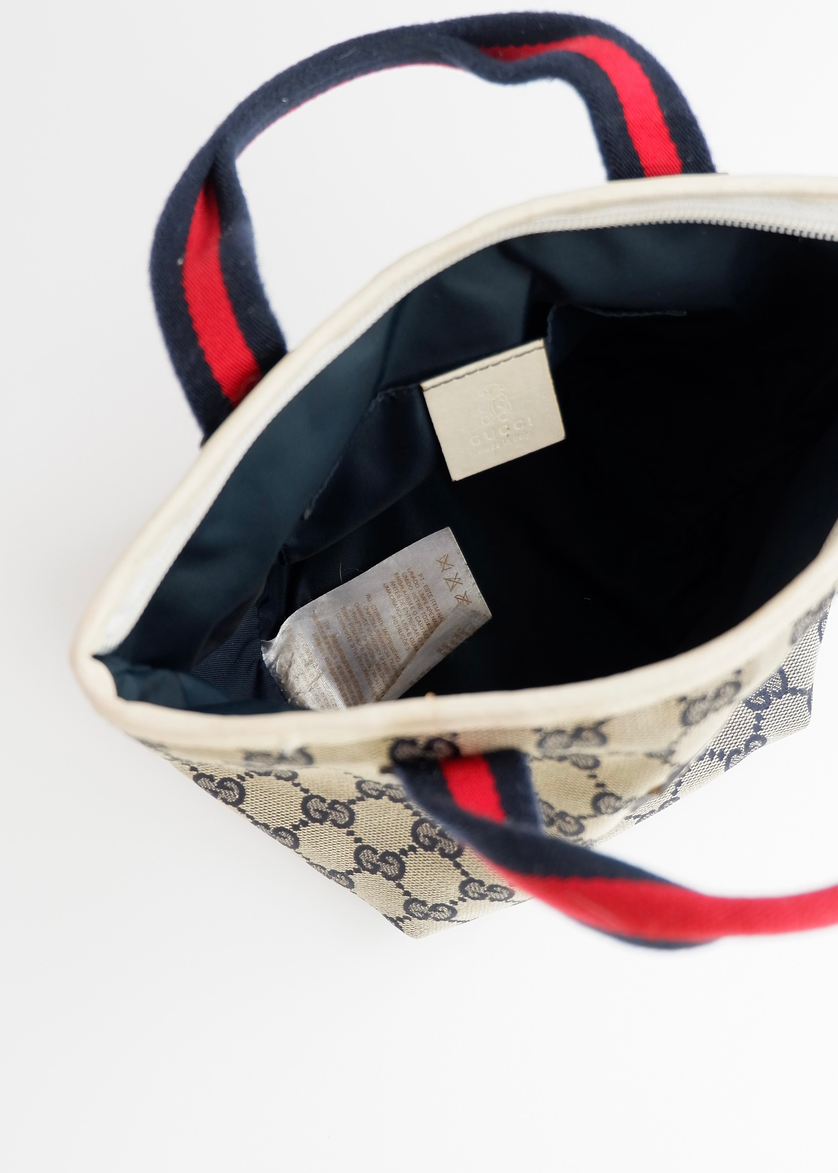 Authentic Preowned Gucci Navy GG Canvas Micro Handbag