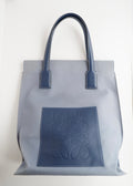 Authentic Preowned Loewe Blue Canvas/Leather Tote Bag