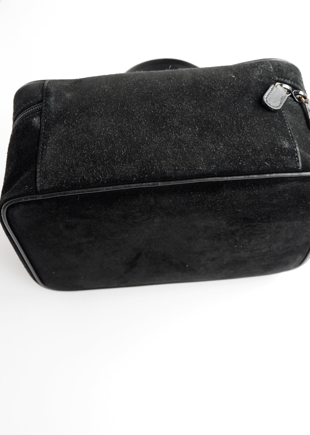 Authentic Preowned Vintage Gucci Black Suede Vanity Bag
