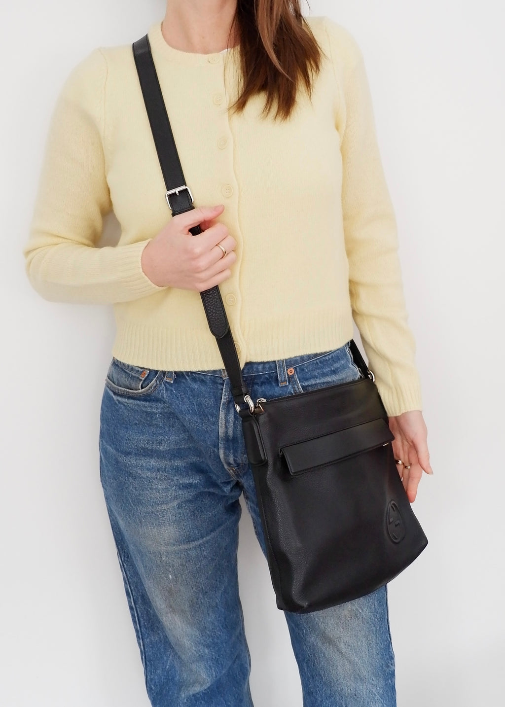 Authentic Preowned Gucci Black Leather Soho Crossbody
