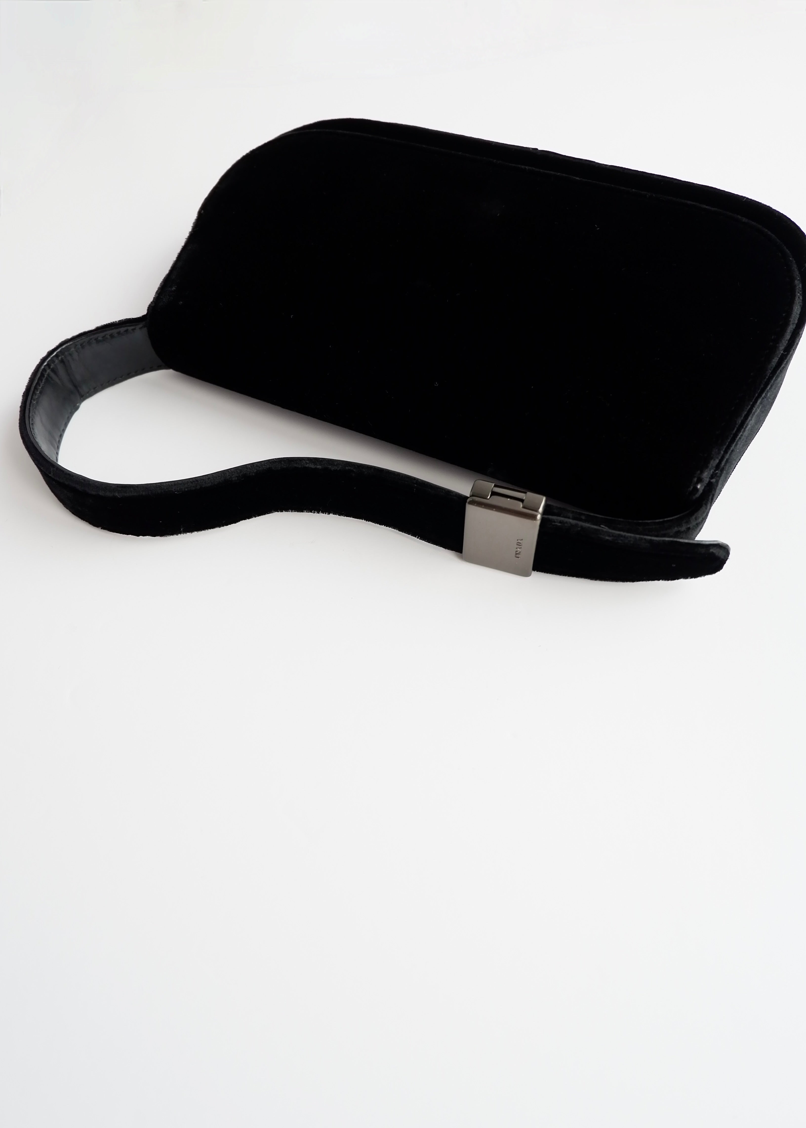 Authentic Preowned Prada Black Velvet Shoulder Bag