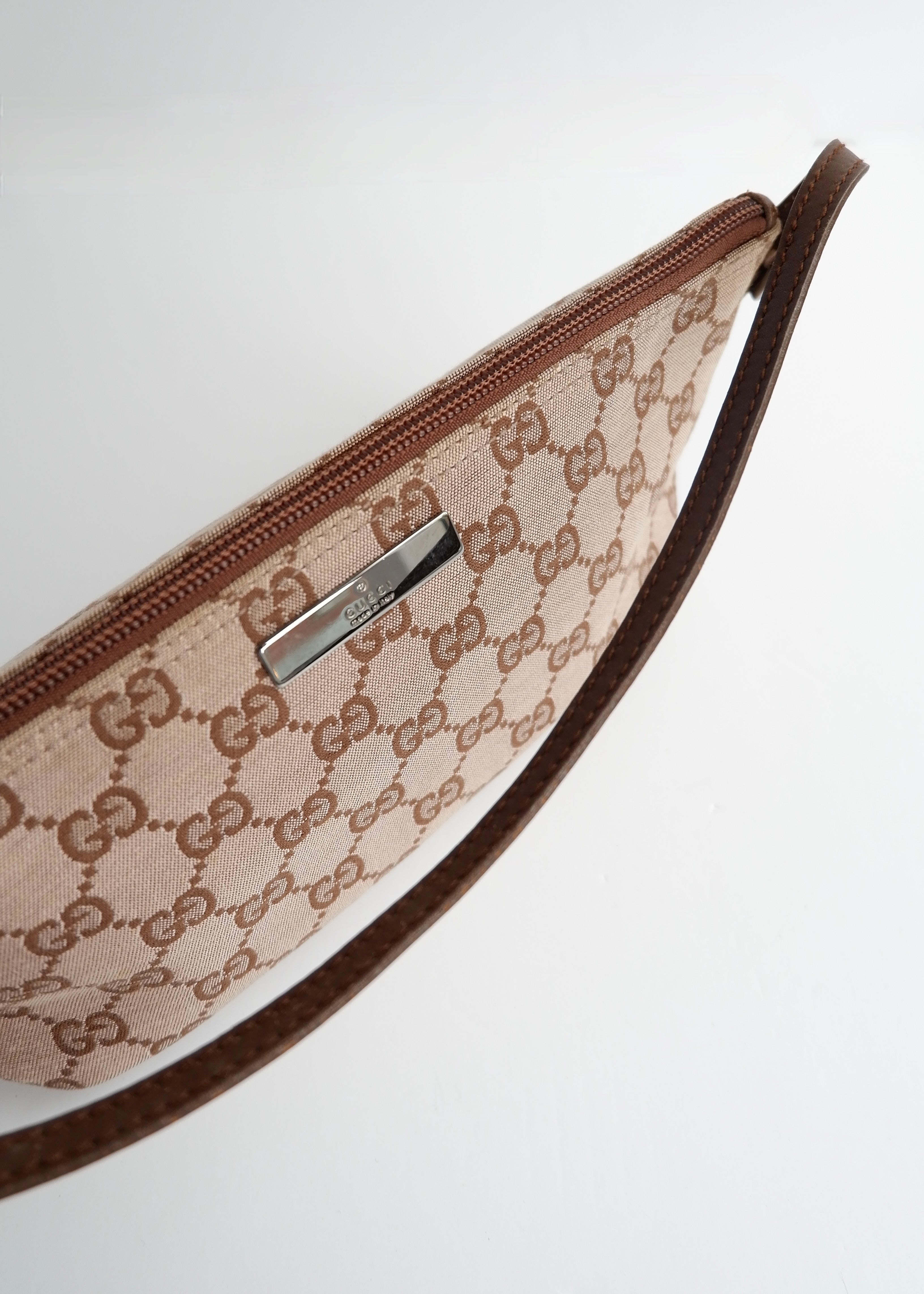 Authentic Preowned Gucci Brown GG Canvas Boat Pochette