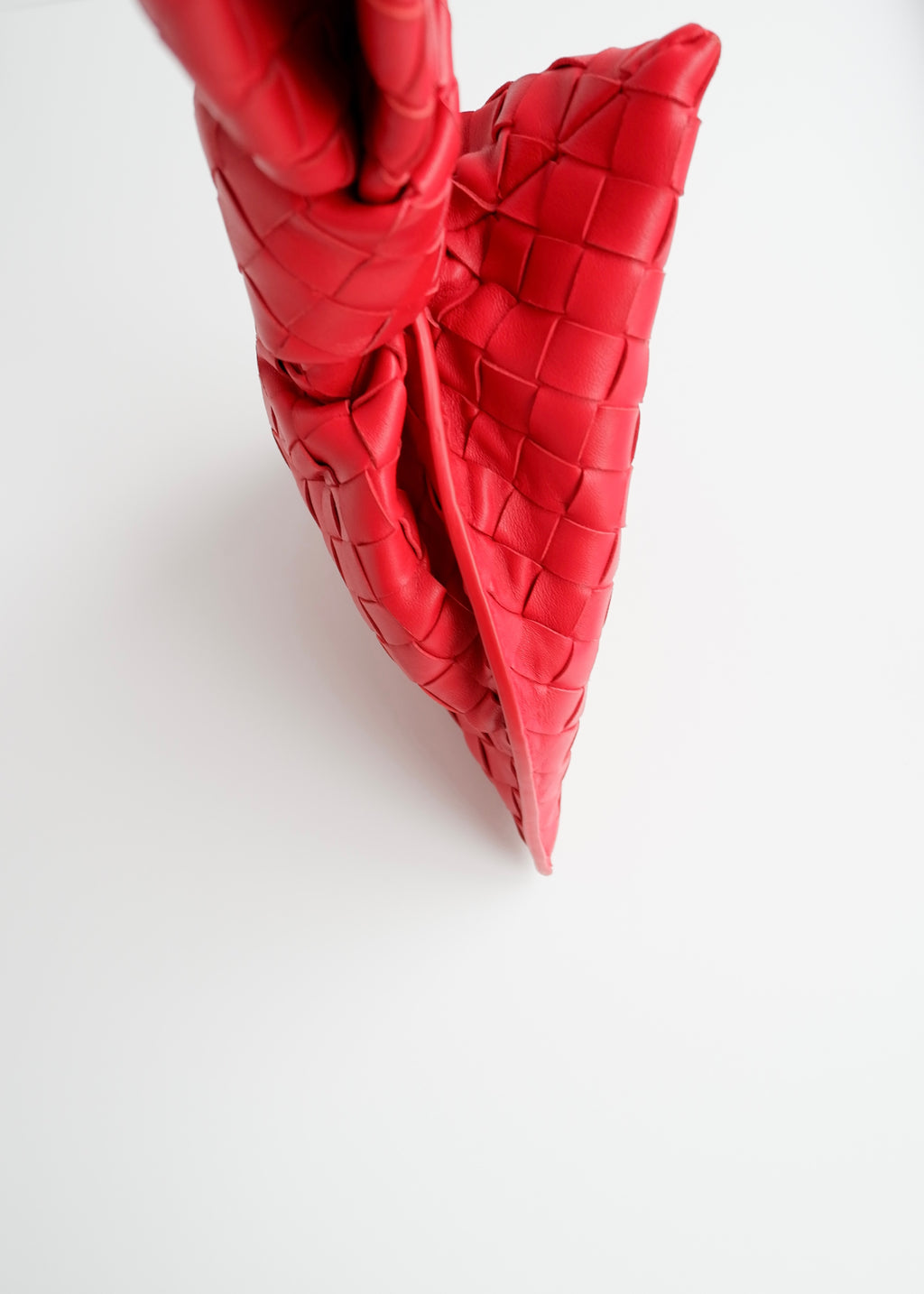 Authentic Preowned Bottega Veneta Red Woven Leather The Twist Bag