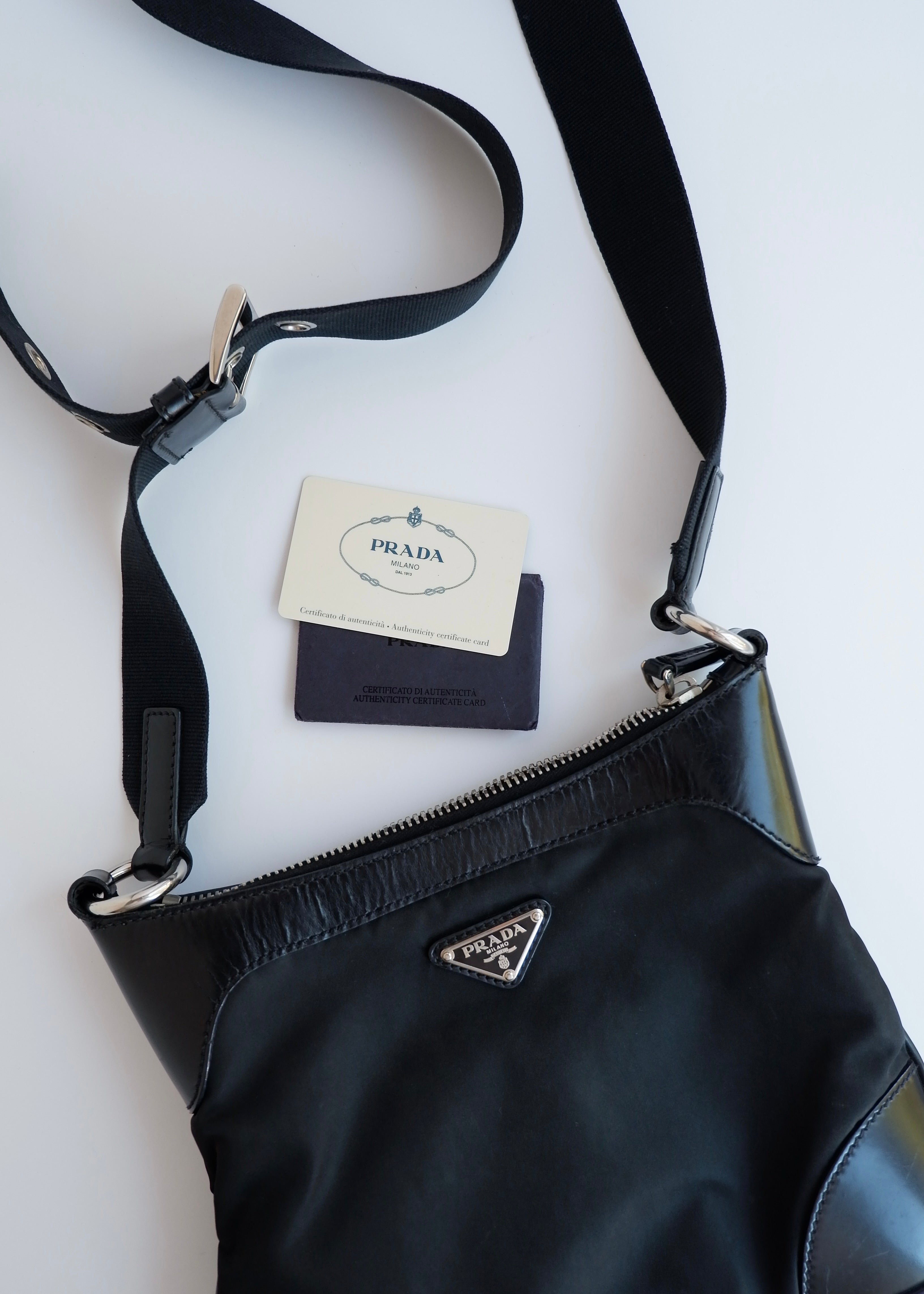 Authentic Preowned Prada Black Nylon/Leather Crossbody Bag