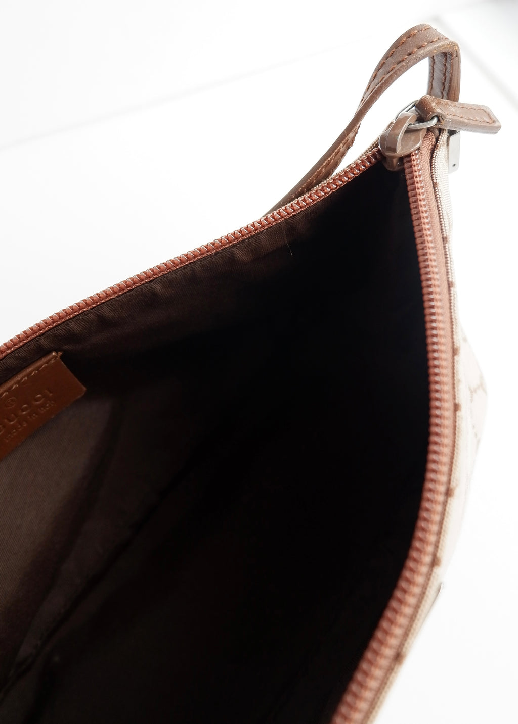 Authentic Preowned Gucci Brown GG Canvas Boat Pochette