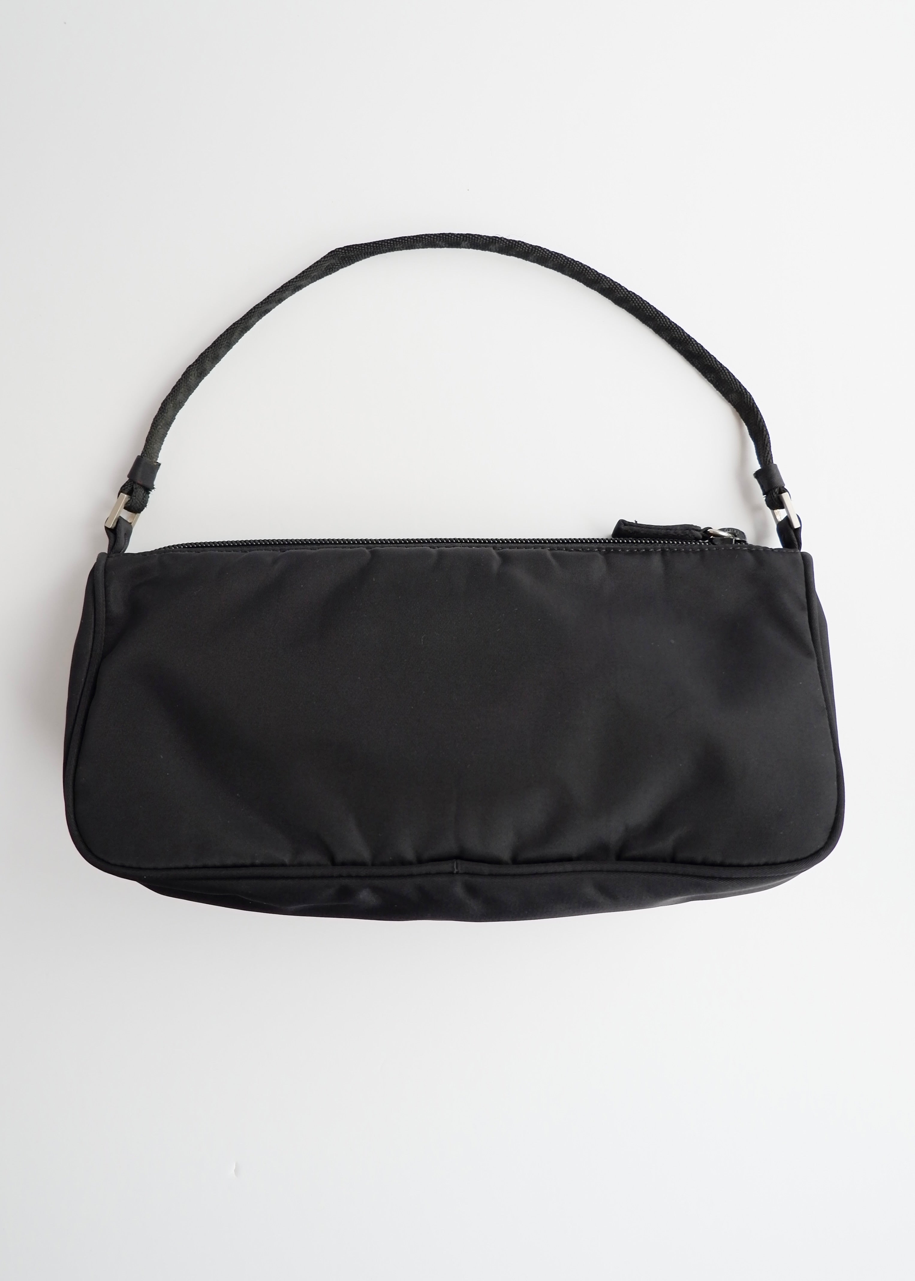 Authentic Preowned Prada Black Nylon Pochette/Shoulder Bag