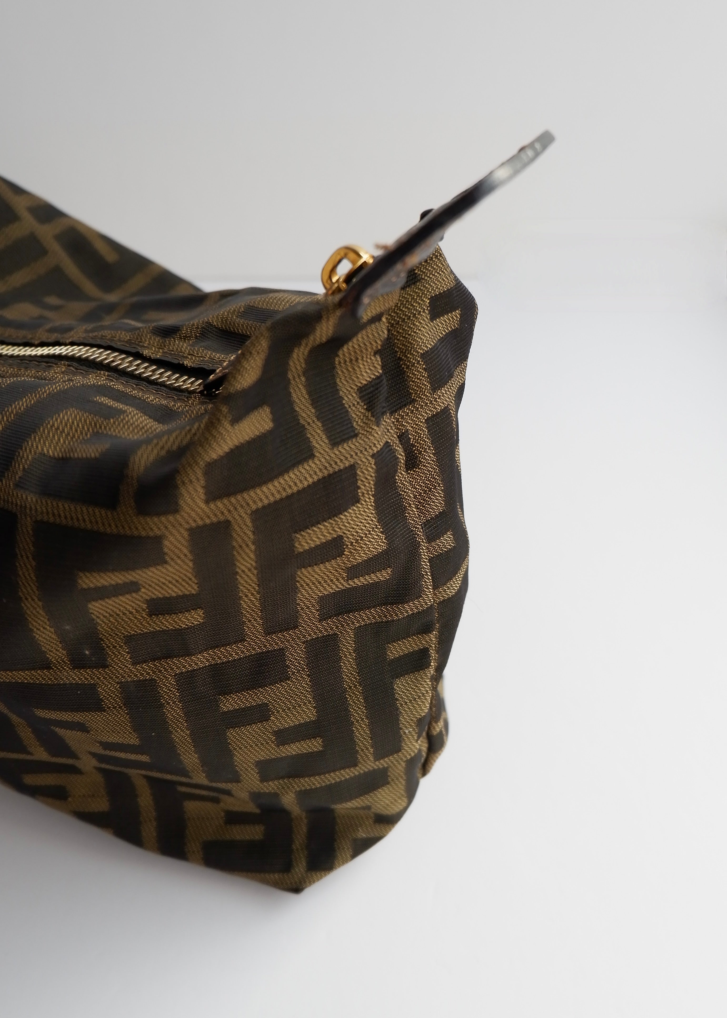 Authentic Preowned Vintage Fendi Brown Zucca Pouch