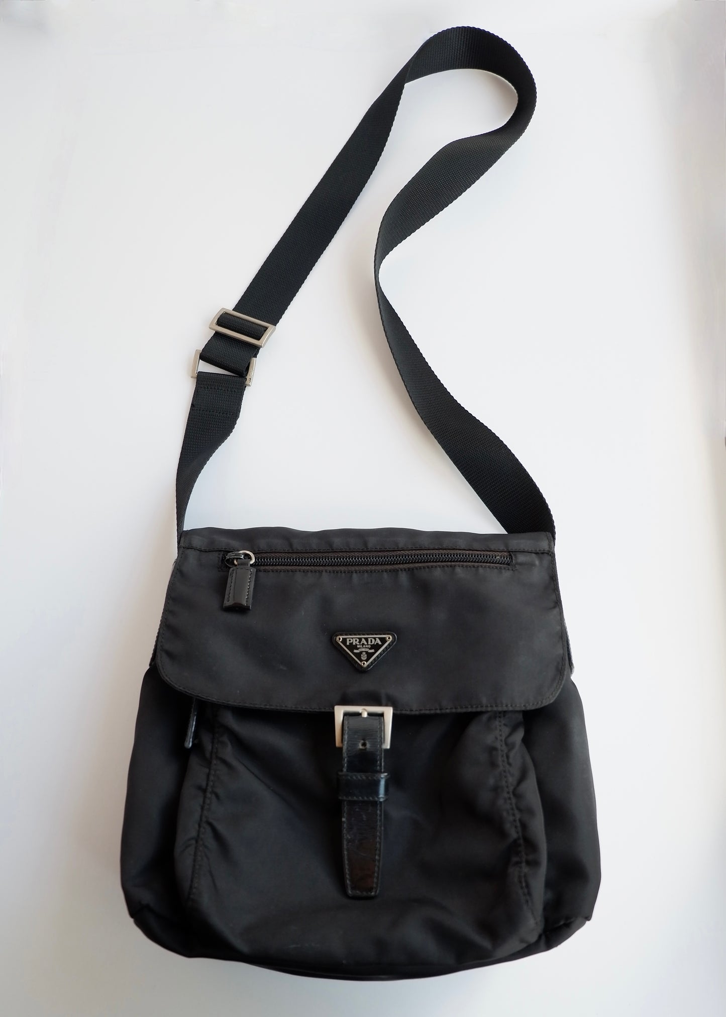 Authentic Preowned Prada Black Nylon Crossbody Bag