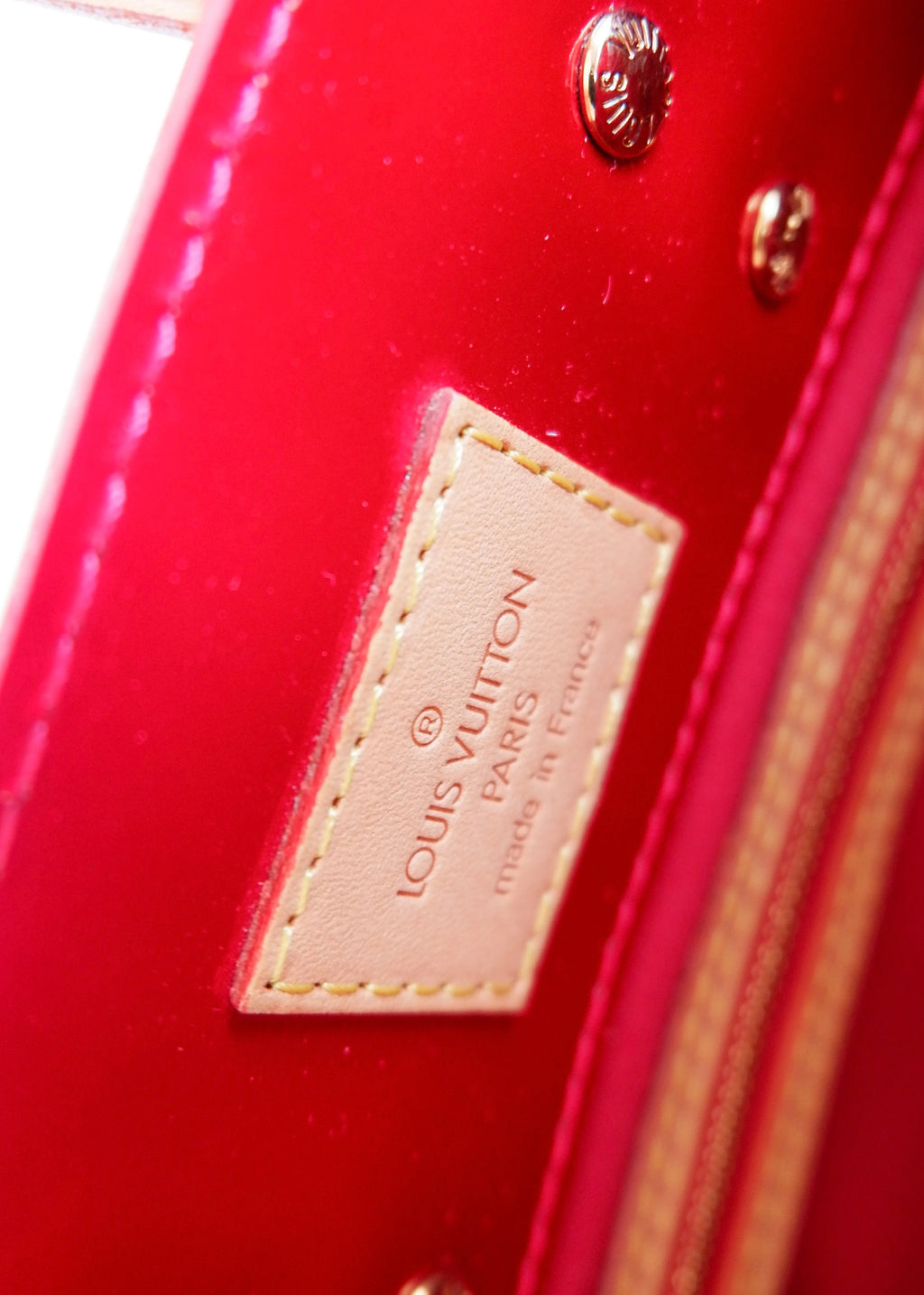 Authentic Preowned Louis Vuitton Red Monogram Vernis Reade Handbag