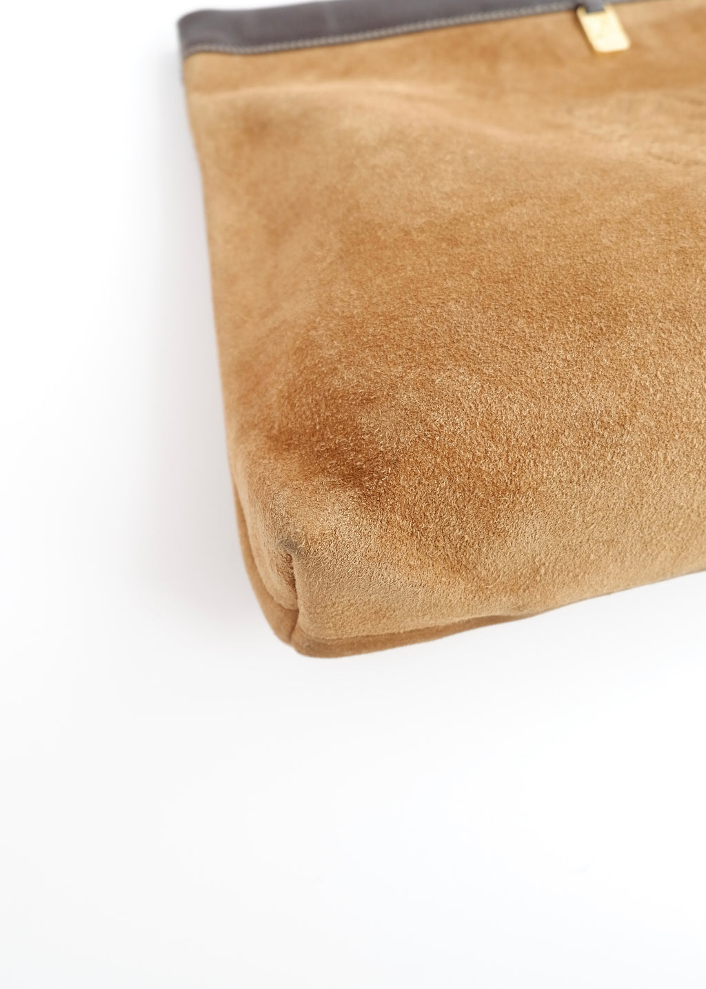 Authentic Preowned Loewe Brown Suede Oversized Clutch Bag