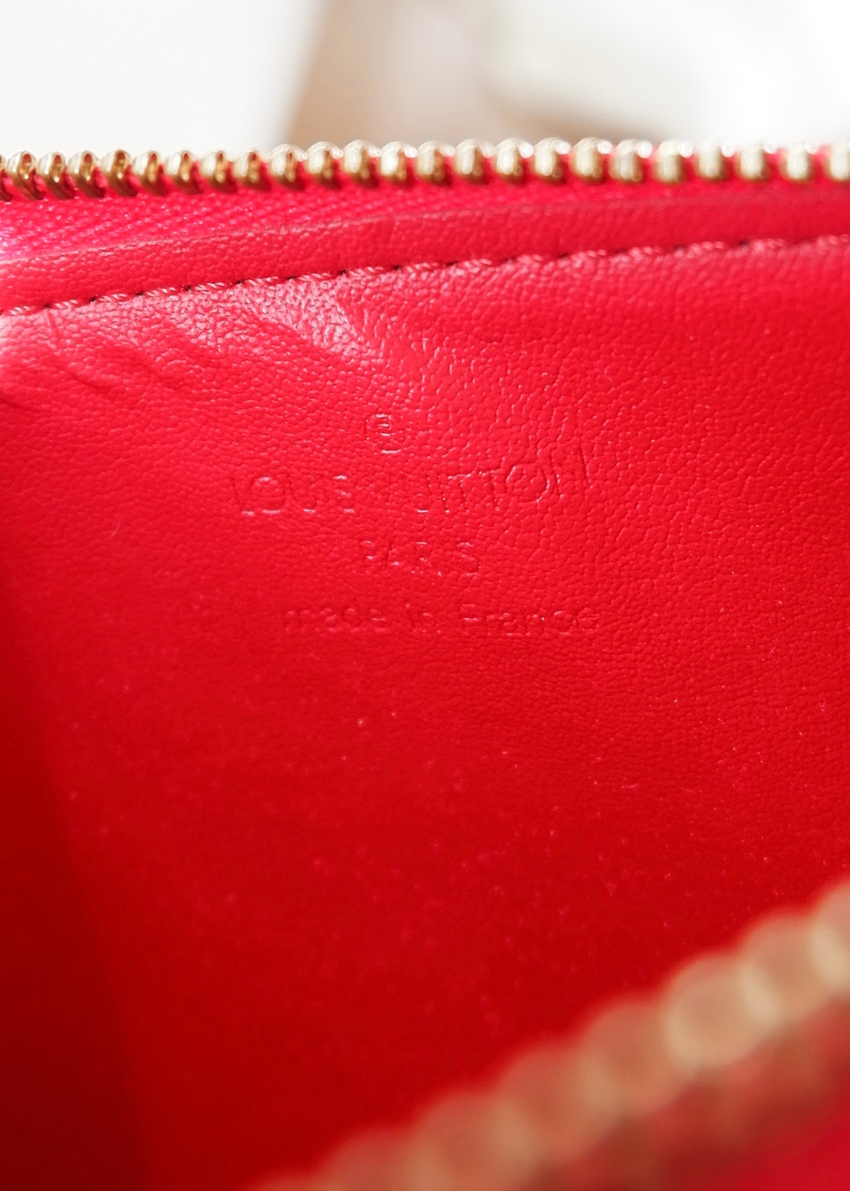 Authentic Preowned Louis Vuitton Red Vernis Lexington Pochette Shoulder Bag