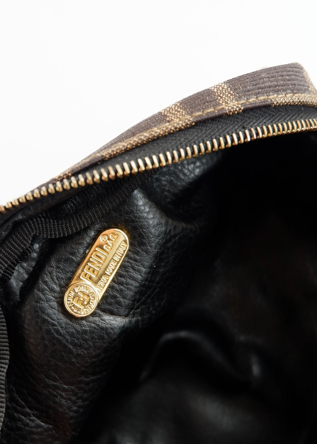 Authentic Preowned Fendi Brown Canvas Zucca Print Pouch