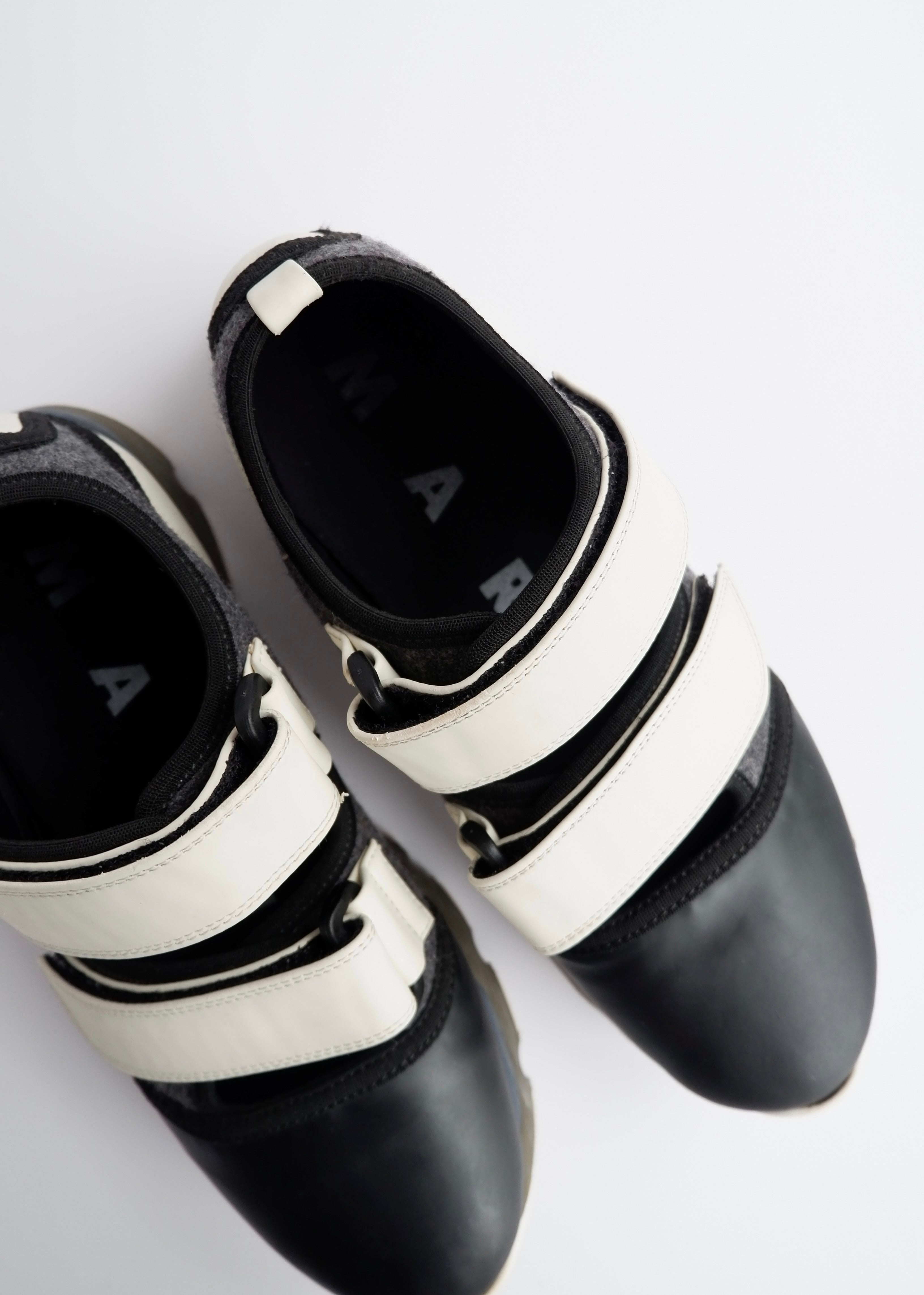 Authentic Preowned Marni Black/Green Techno Fabric Velcro Sneakers - 40