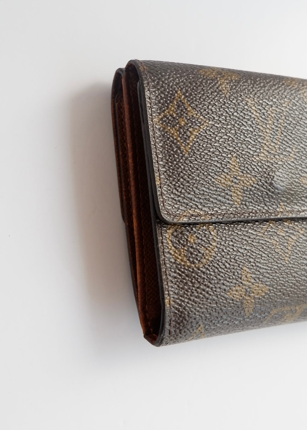 Preowned Louis Vuitton Brown Monogram Coated Canvas Compact Wallet