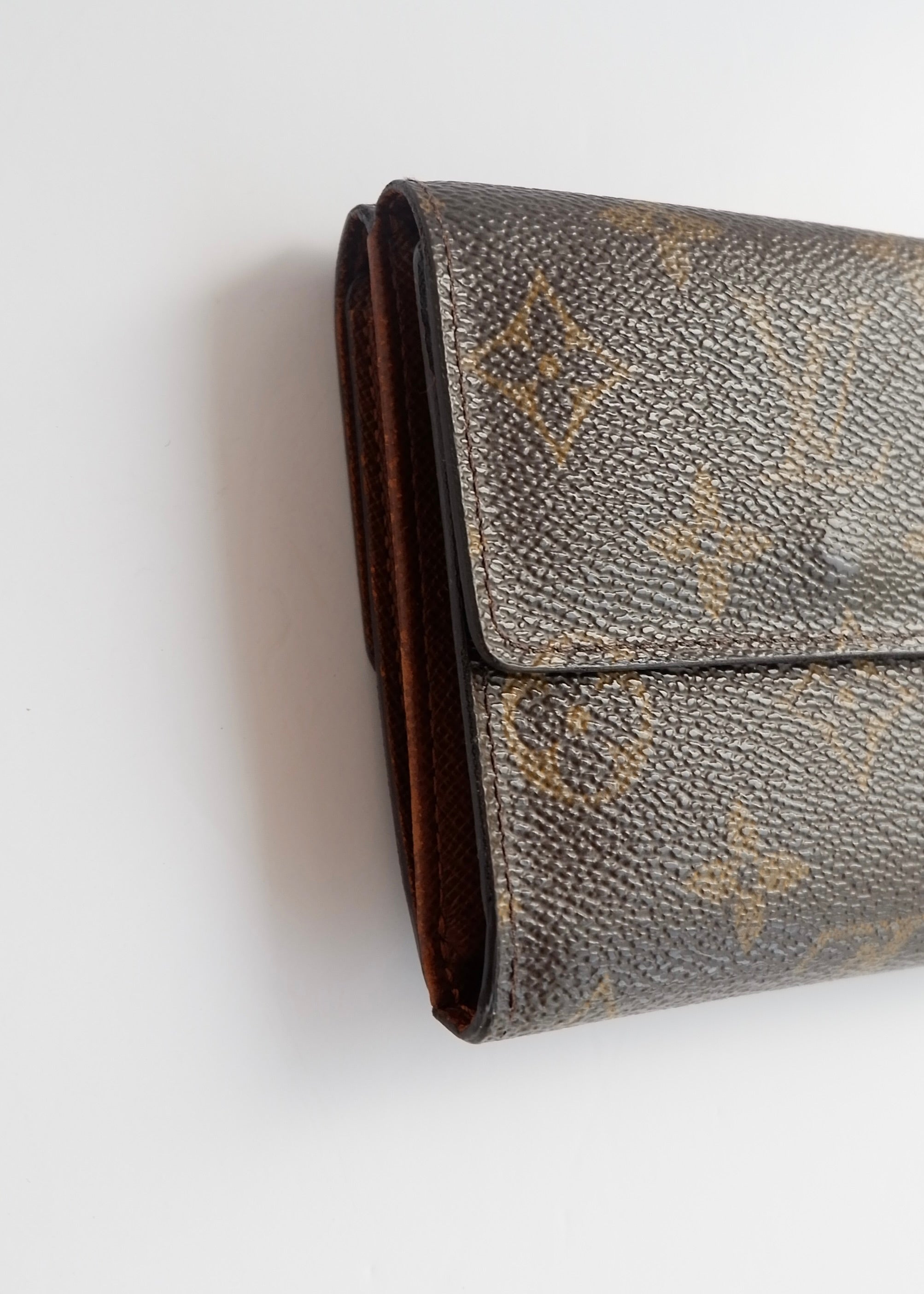 Preowned Louis Vuitton Brown Monogram Coated Canvas Compact Wallet