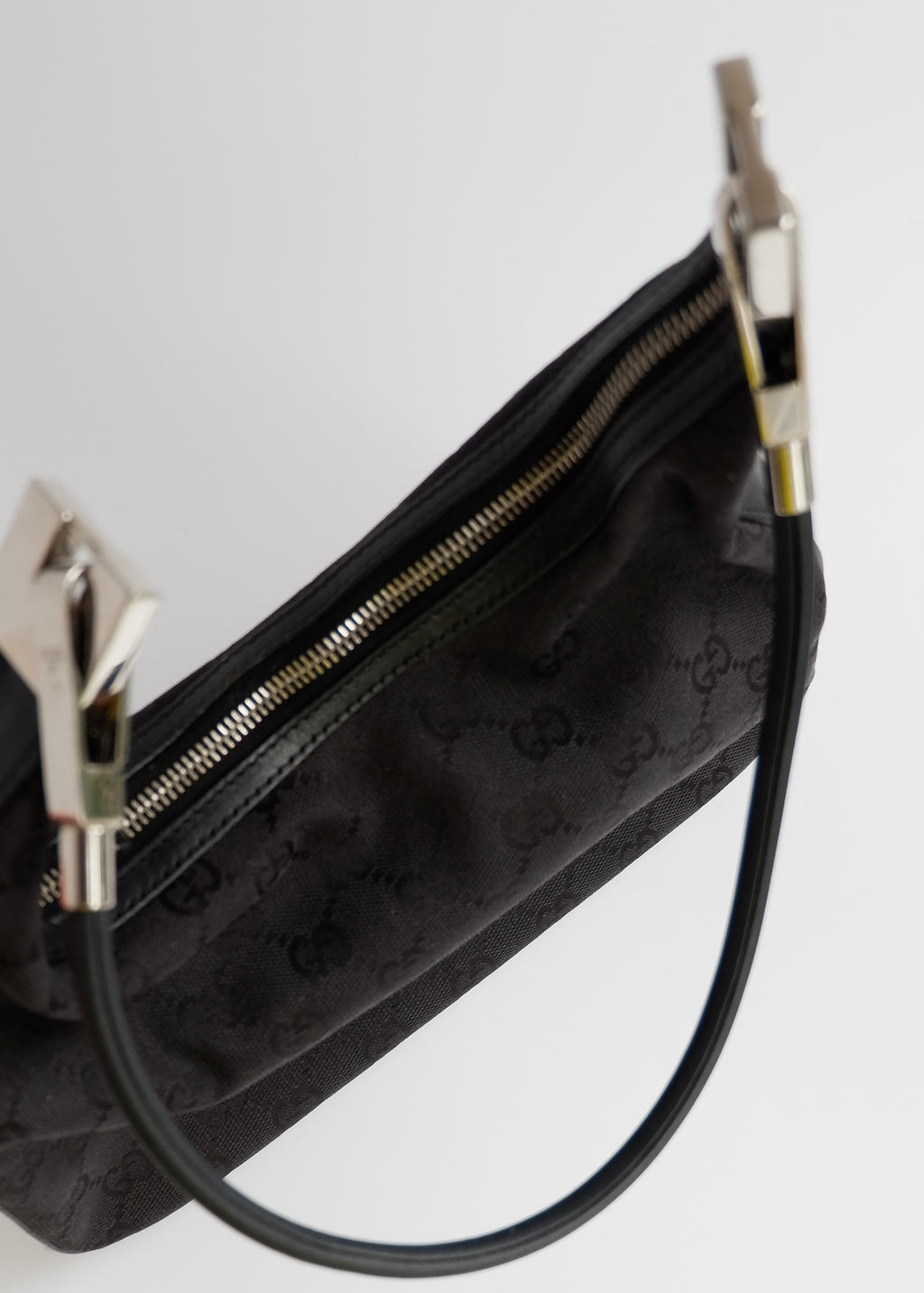 Authentic Preowned Gucci Black GG Canvas Shoulder Bag