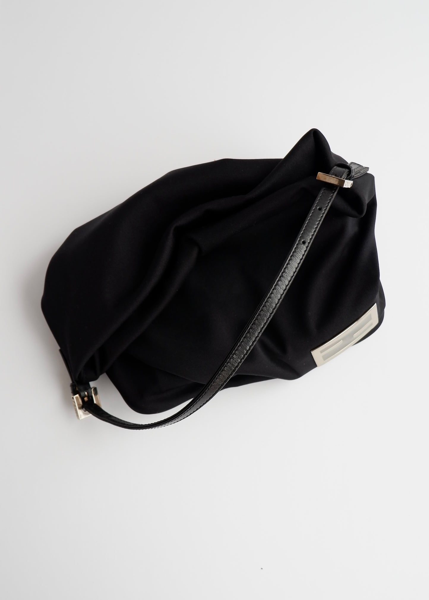 Authentic Preowned Fendi Black Neoprene Hobo Shoulder Bag