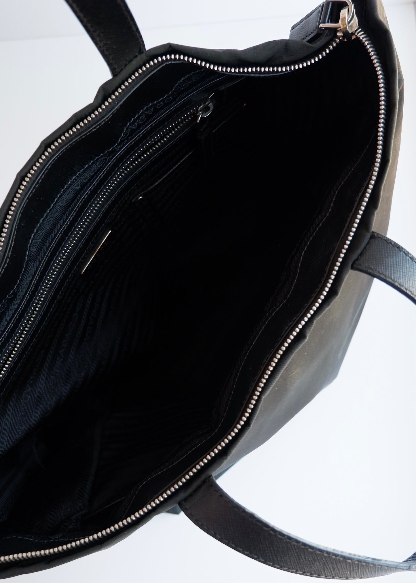 Authentic Preowned Prada Black Nylon Two Way Tote Bag