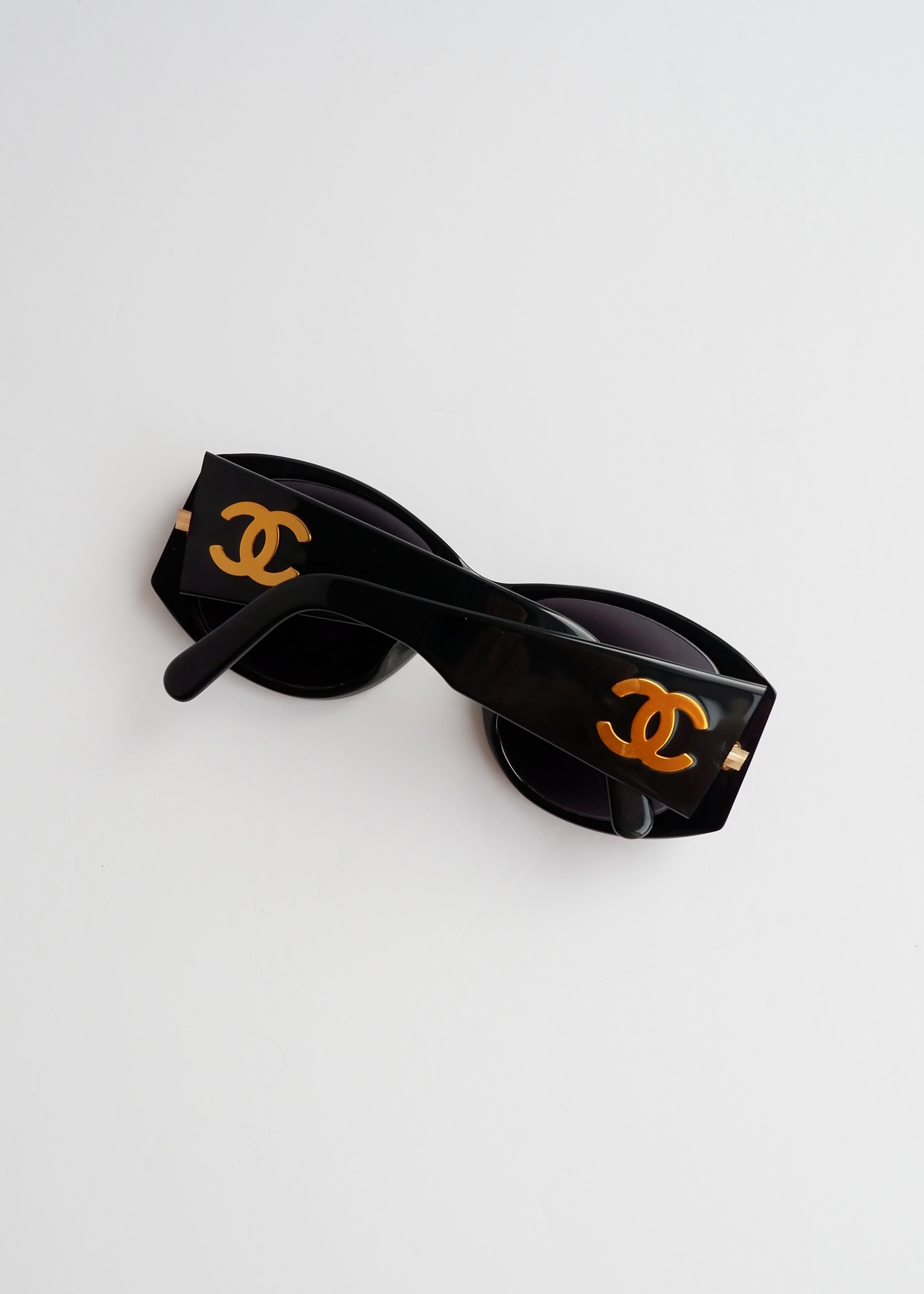 Authentic Preowned Vintage Chanel Black CC Logo Sunglasses