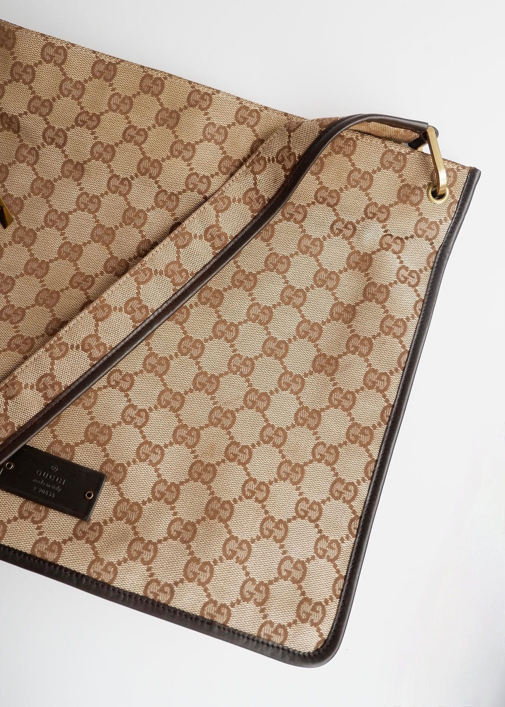 Authentic Preowned Gucci Brown GG Canvas Crossbody Bag