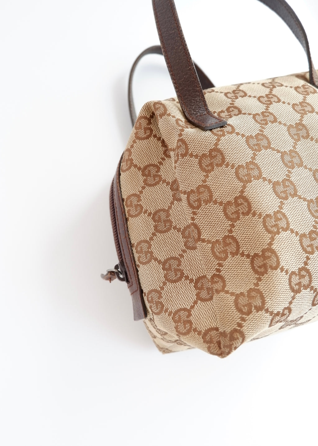 Authentic Preowned Gucci Brown GG Canvas Tofu Handbag