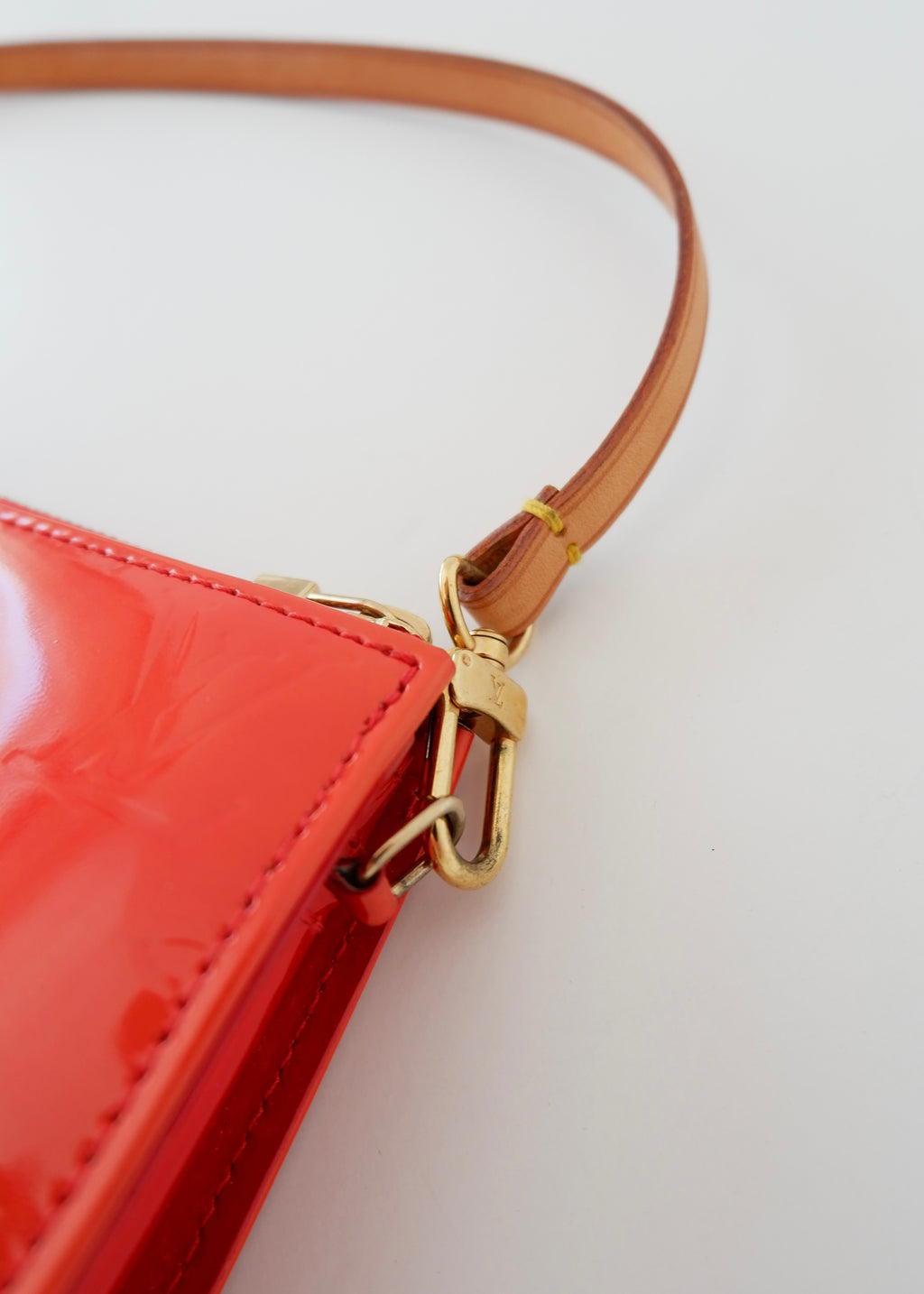 Authentic Preowned Louis Vuitton Red Vernis Lexington Pochette Shoulder Bag