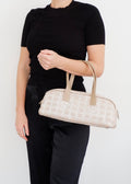 Authentic Preowned Chanel Beige Canvas/Leather New Travel Line Shoulder Bag
