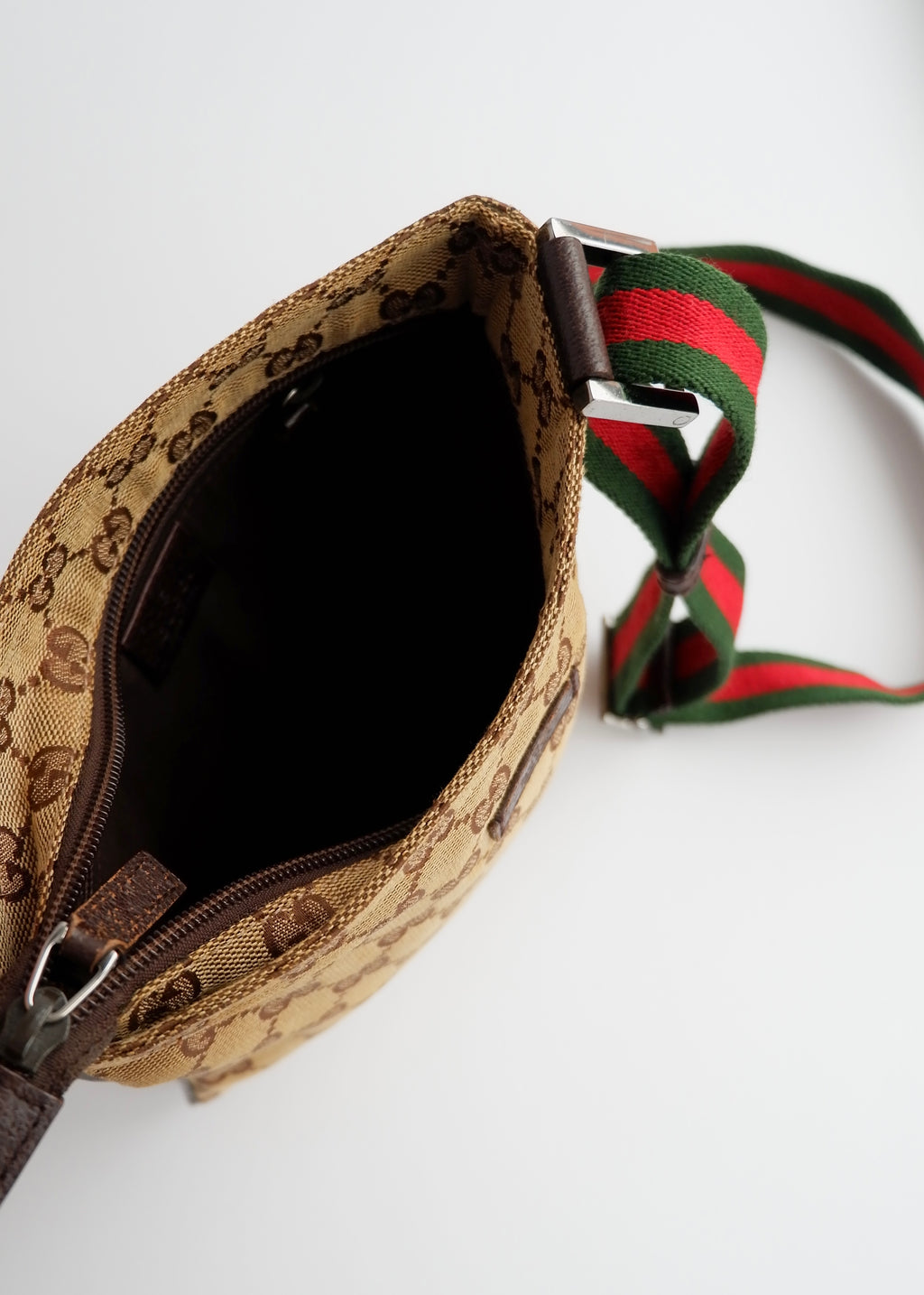 Authentic Preowned Gucci GG Canvas Sherry Line Crossbody Bag