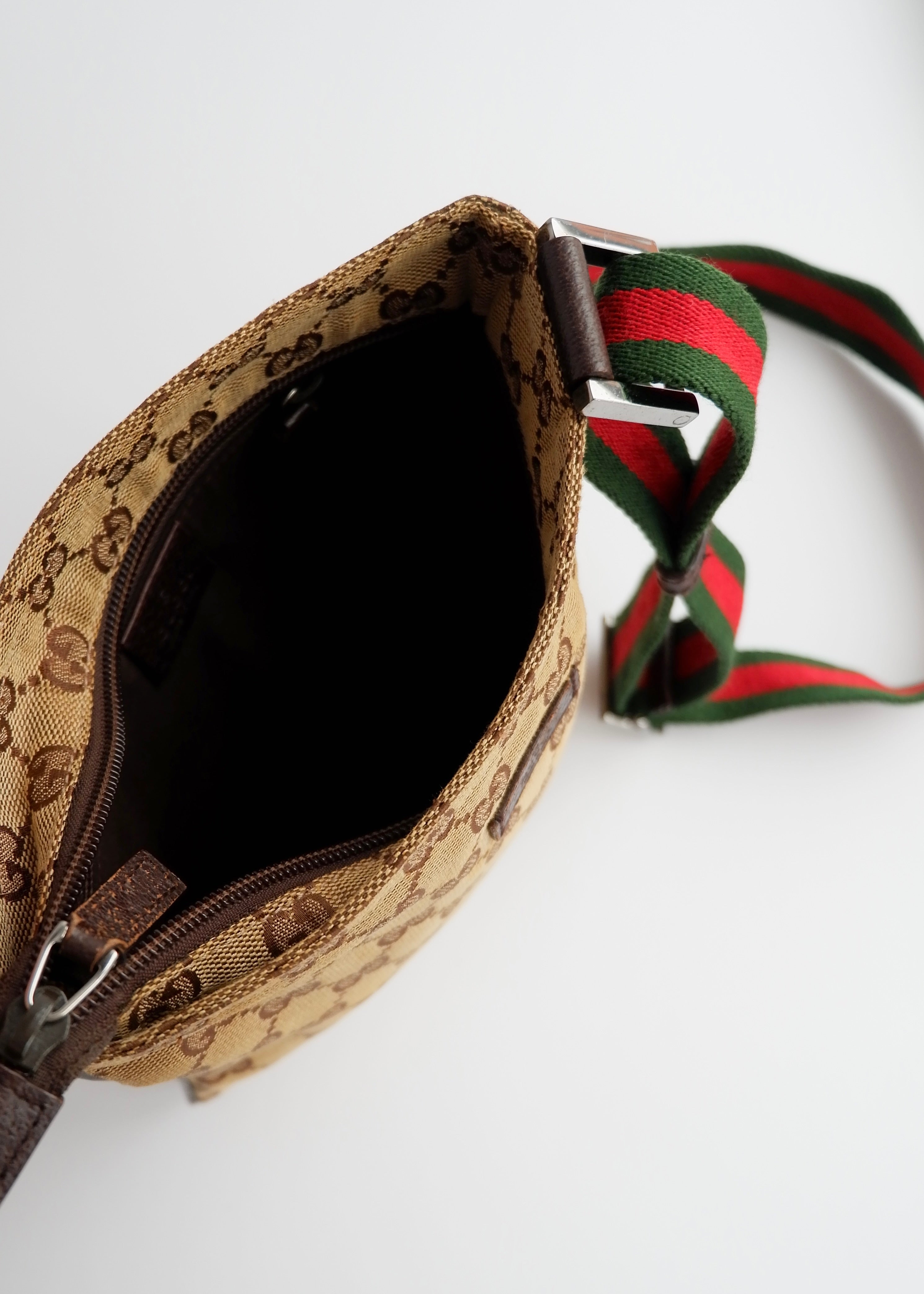 Authentic Preowned Gucci GG Canvas Sherry Line Crossbody Bag