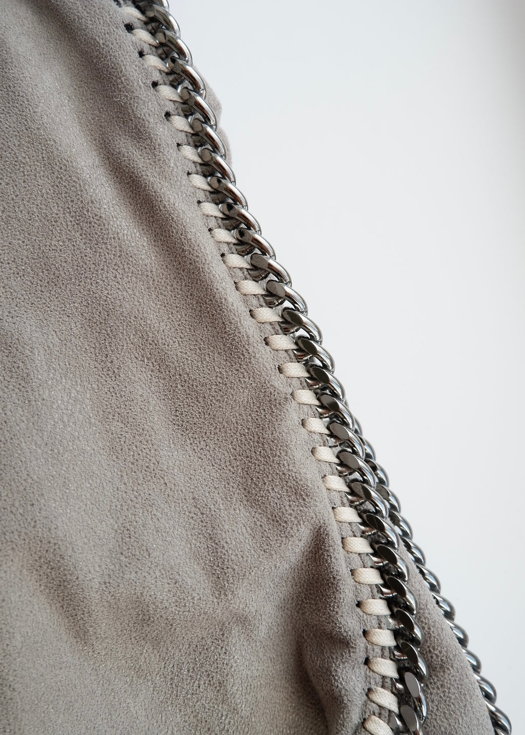 Sac porté épaule Stella McCartney Falabella en tissu gris authentique d'occasion
