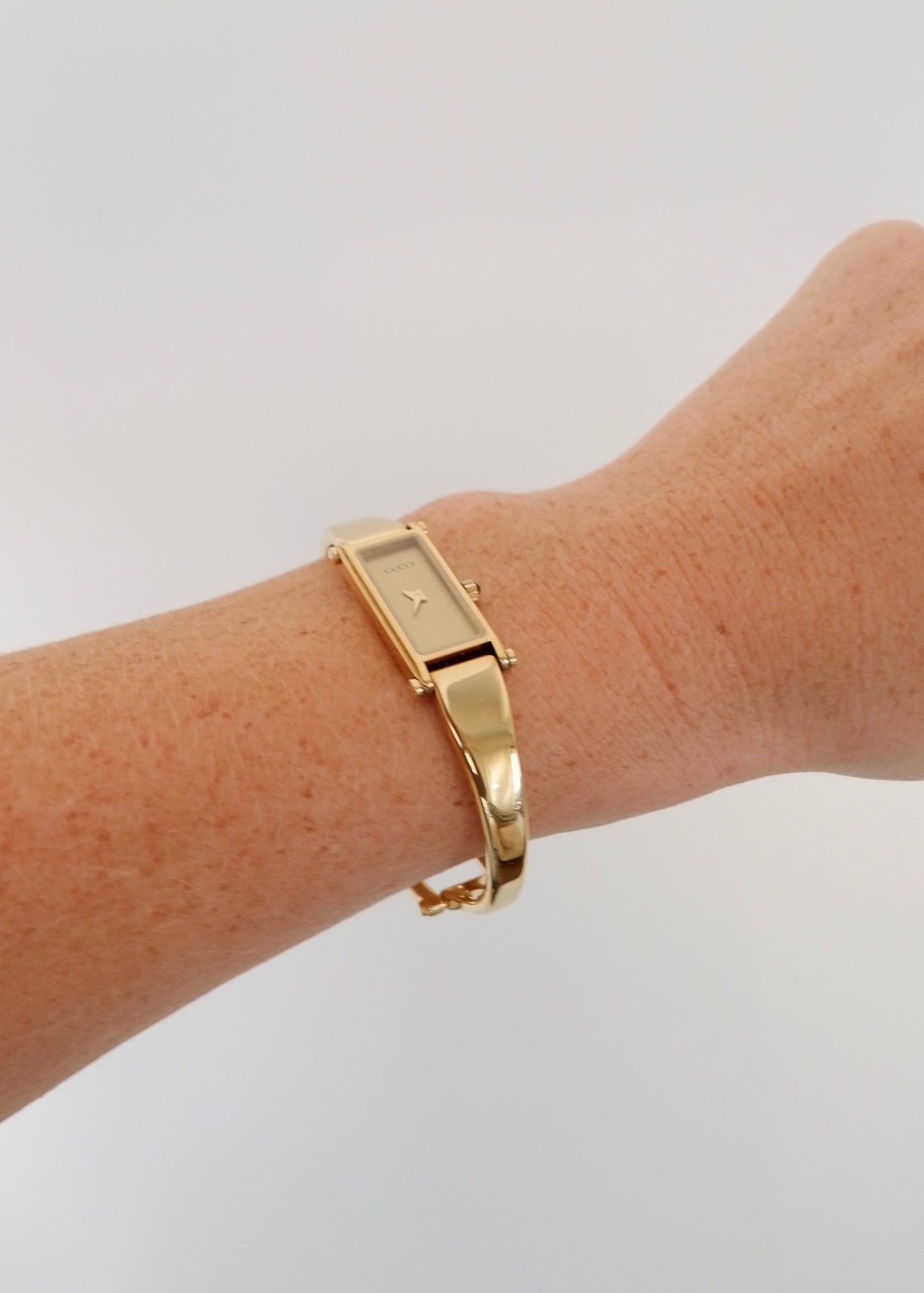 Authentic Preowned Vintage Gucci Gold Tone Horsebit Watch
