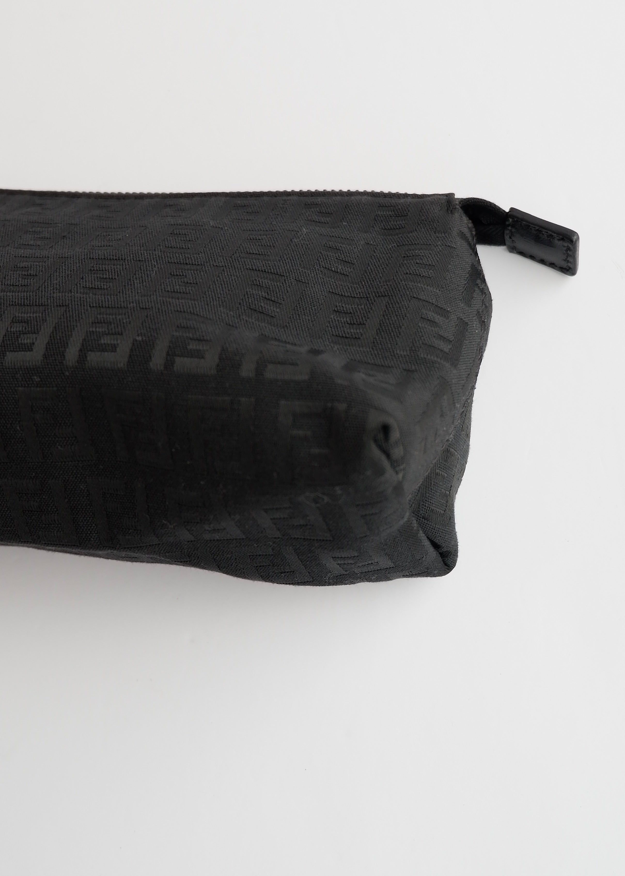 Authentic Preowned Fendi Black Canvas Zucchino Pouch
