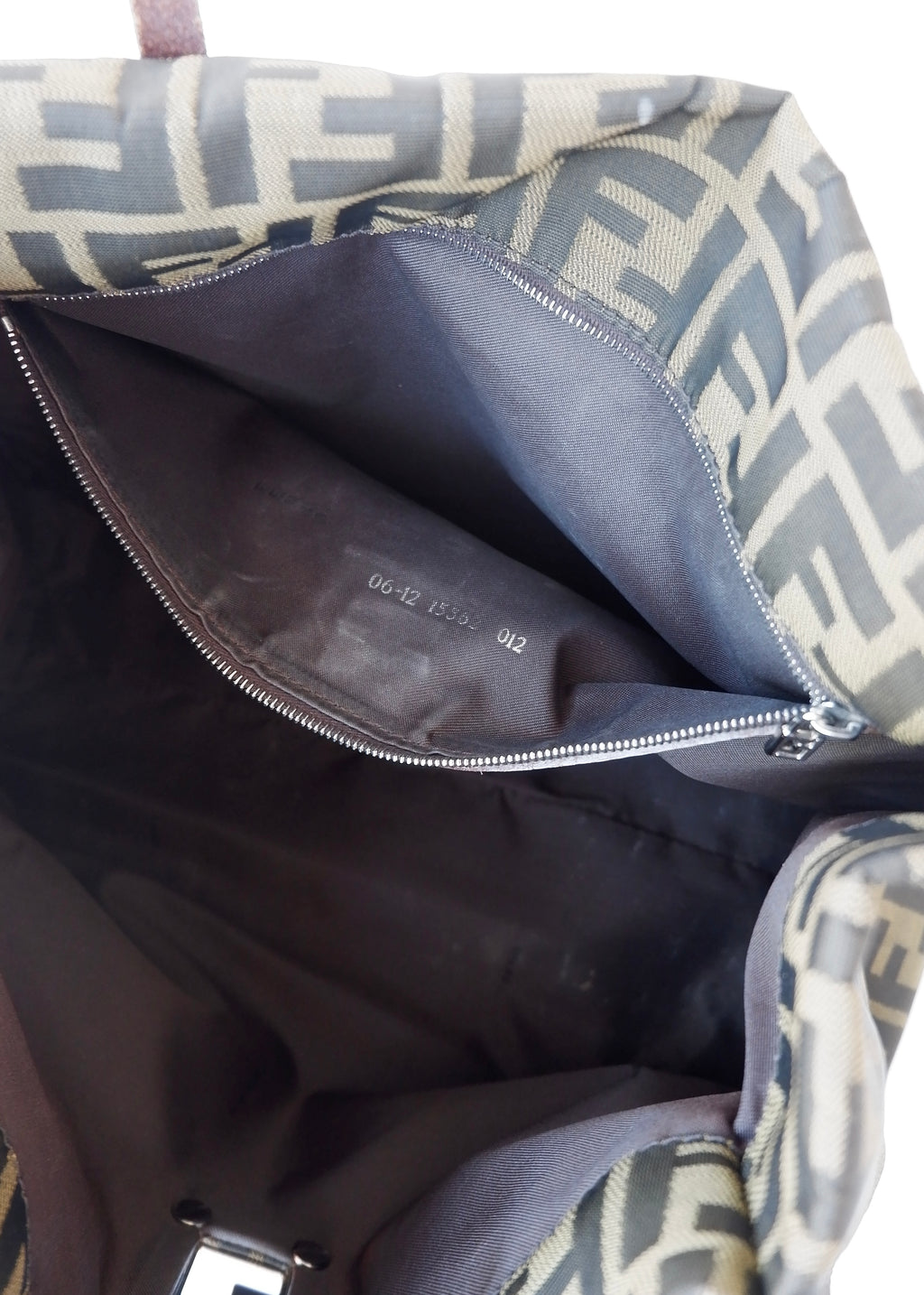Preowned Vintage Fendi Brown Zucca Canvas Shoulder Tote