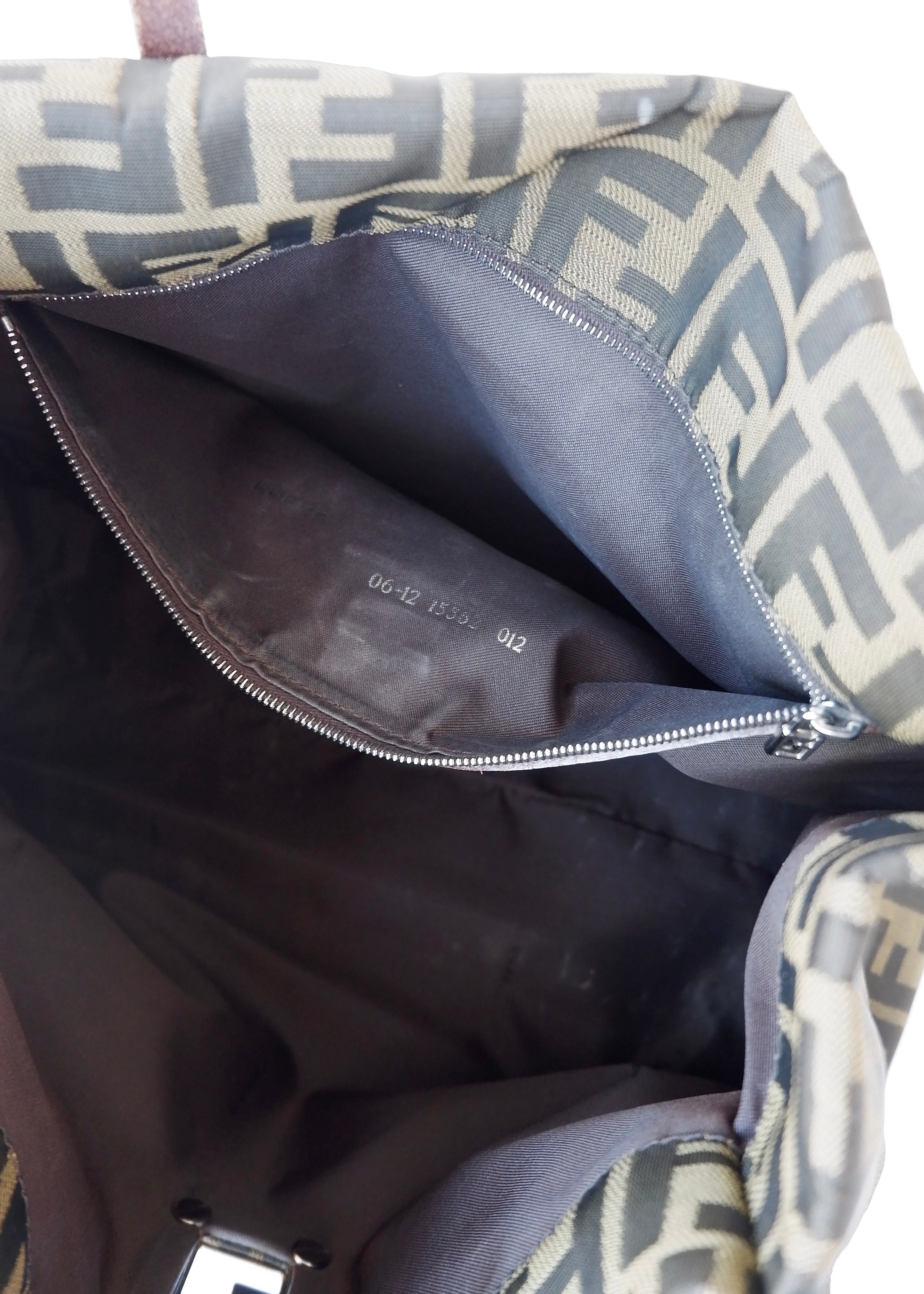 Preowned Vintage Fendi Brown Zucca Canvas Shoulder Tote