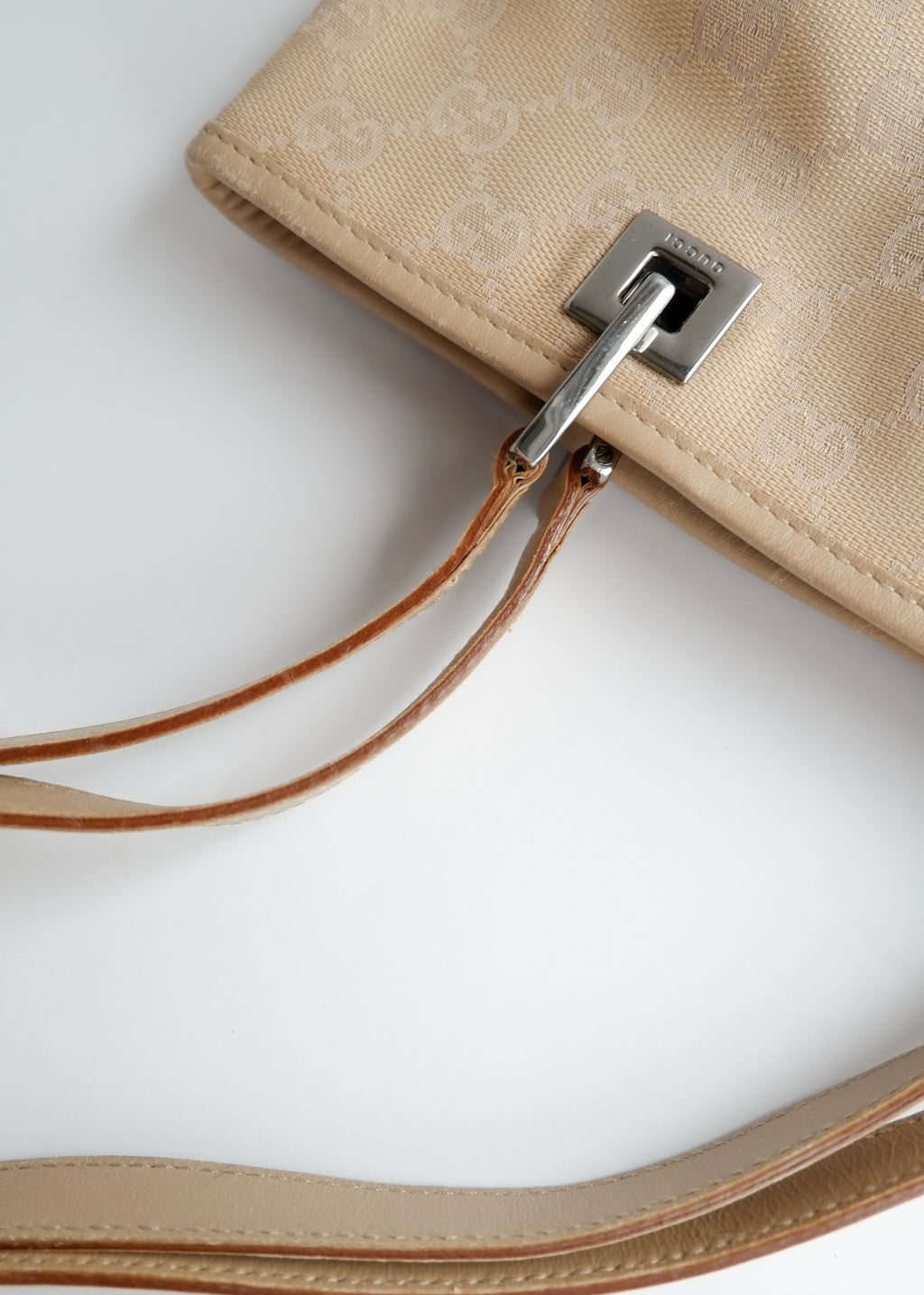 Authentic Preowned Gucci Light Beige GG Canvas Shoulder Tote