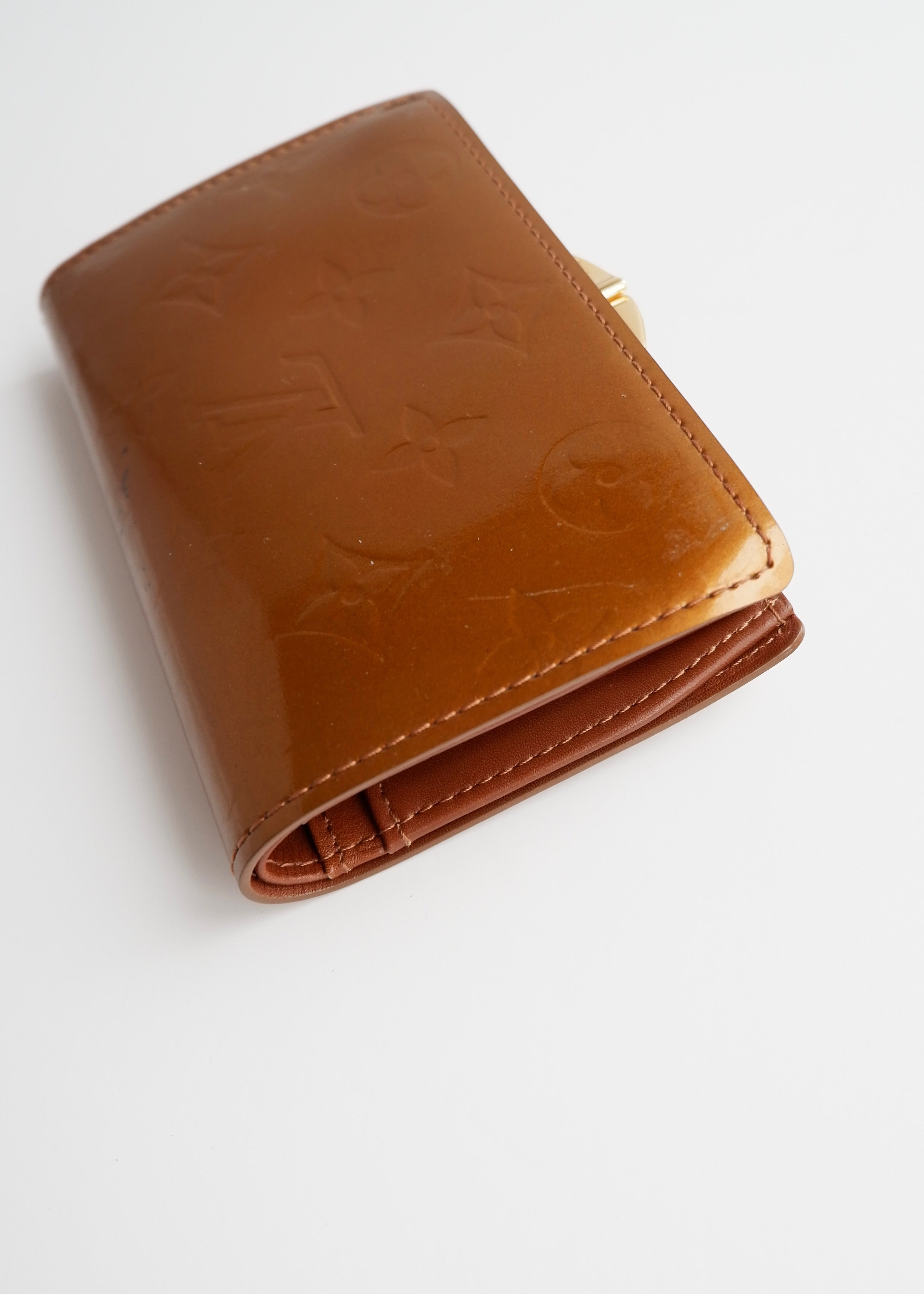 Authentic Preowned Louis Vuitton Brown Monogram Vernis Compact Wallet